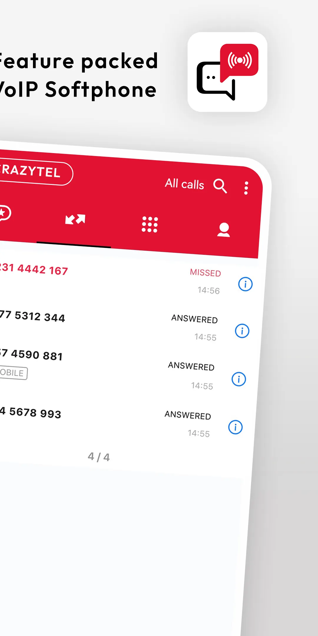 CrazyPhone-SMS&Calls Crazytel | Indus Appstore | Screenshot