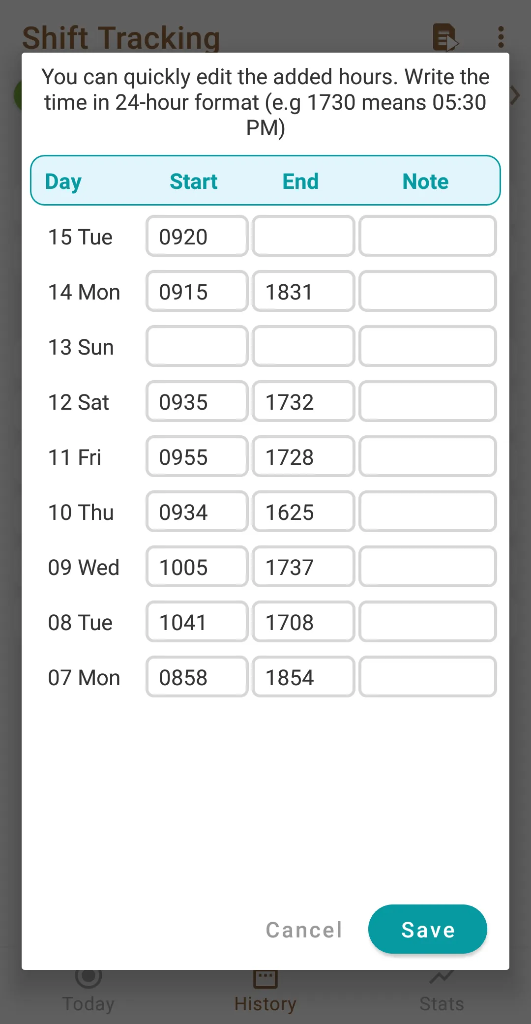 Shift Tracking -Auto(GPS+Wifi) | Indus Appstore | Screenshot