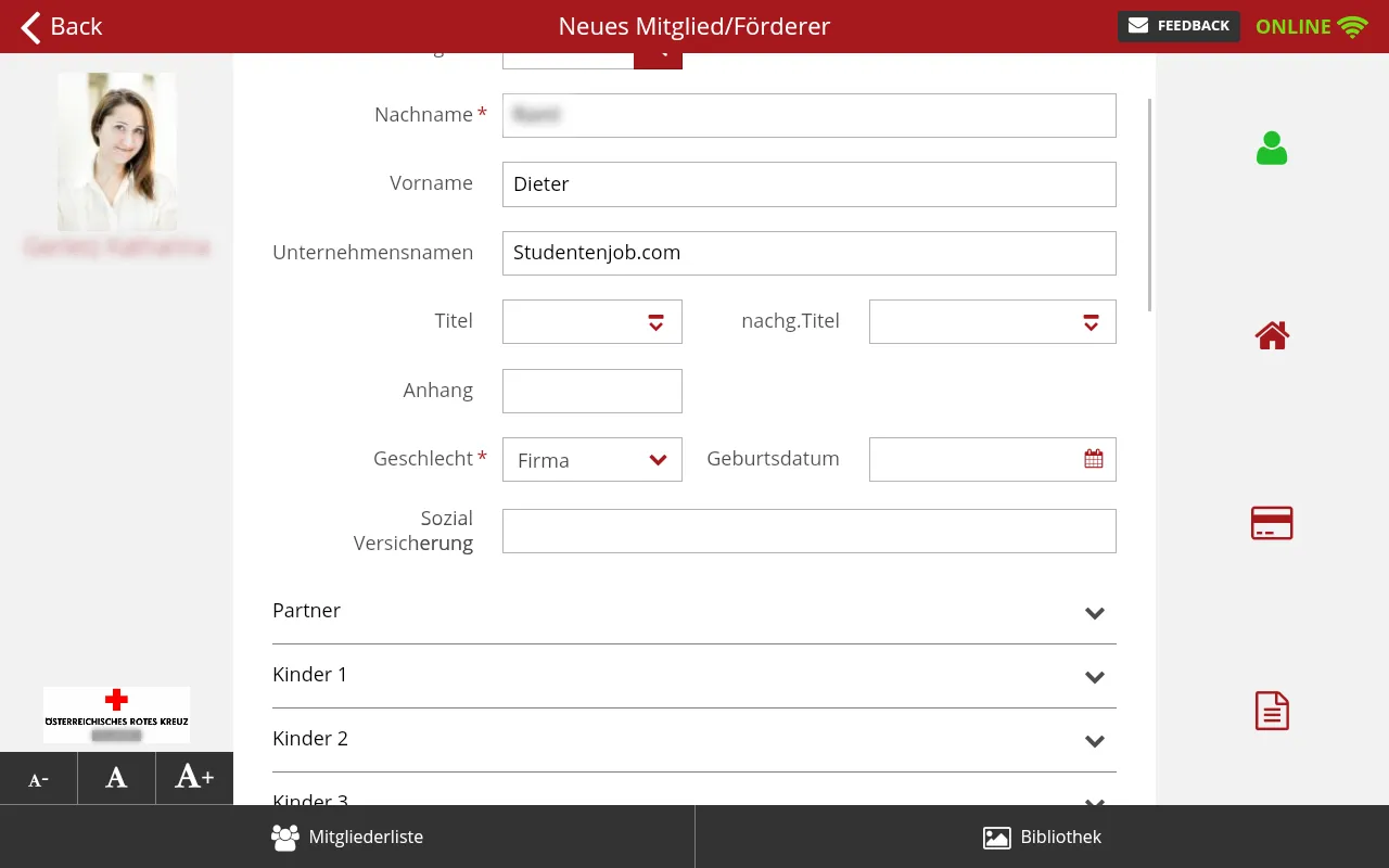 Mitgliedererfassung | Indus Appstore | Screenshot