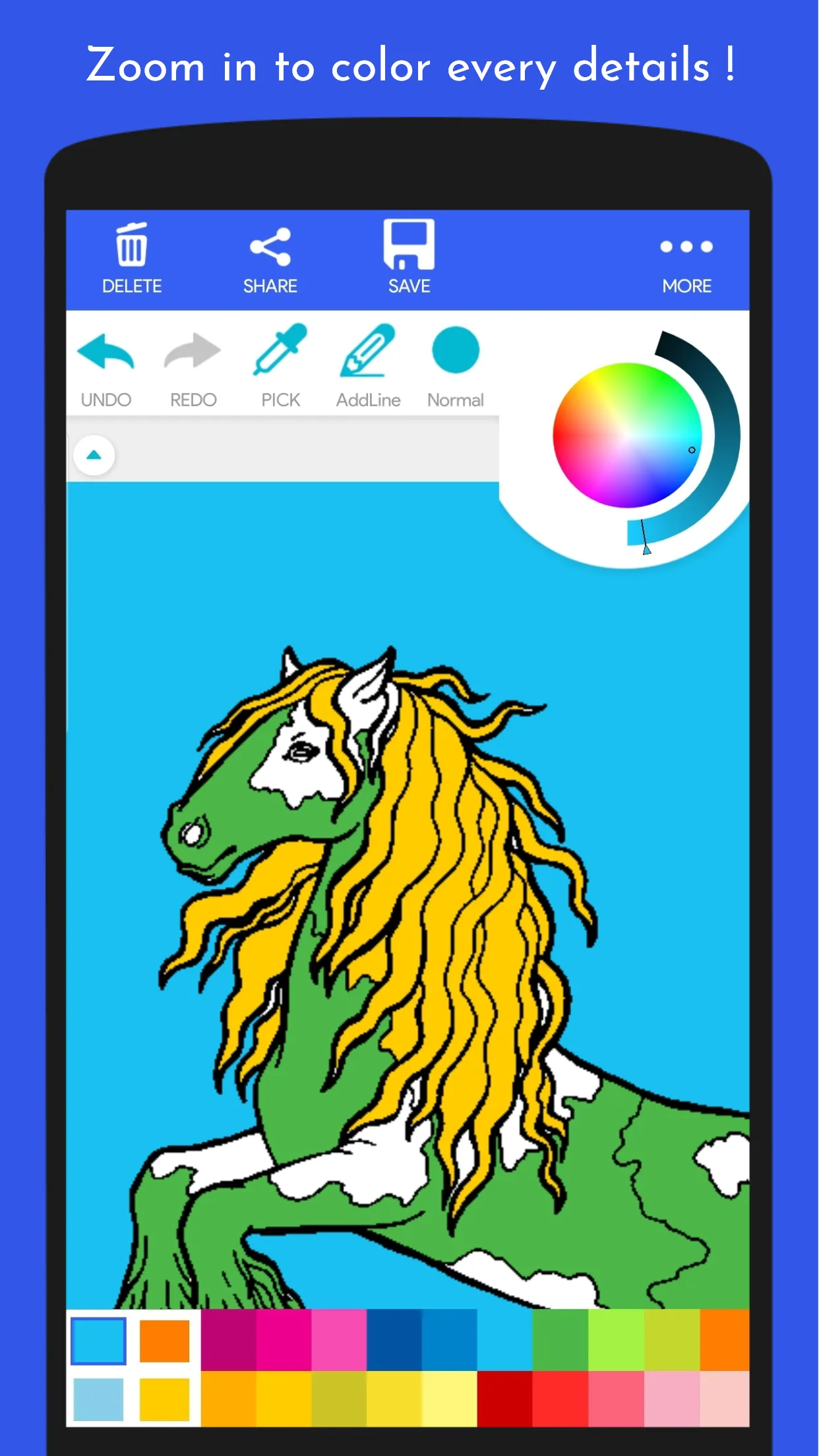 ColorFun: Horses Coloring Book | Indus Appstore | Screenshot