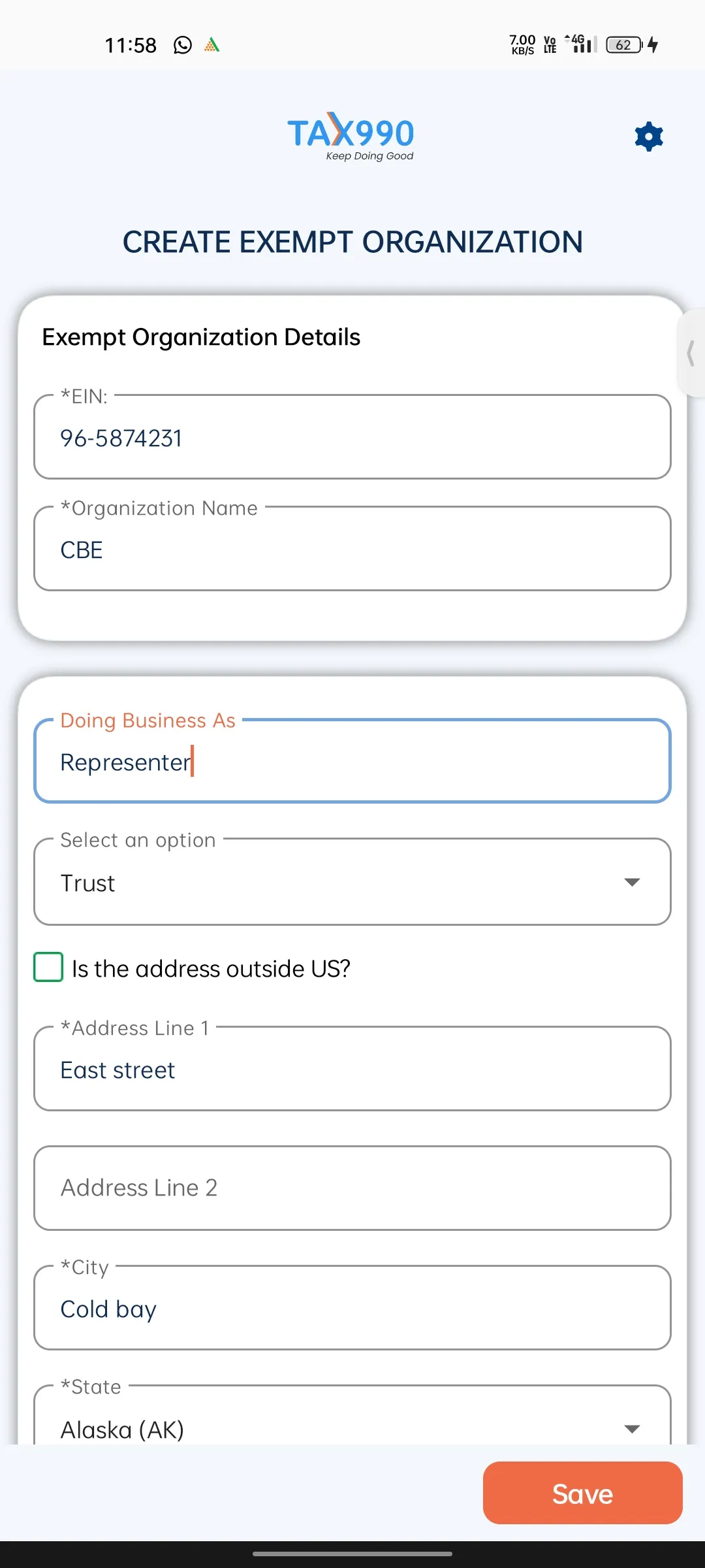 E-File Form 990-N (e-Postcard) | Indus Appstore | Screenshot