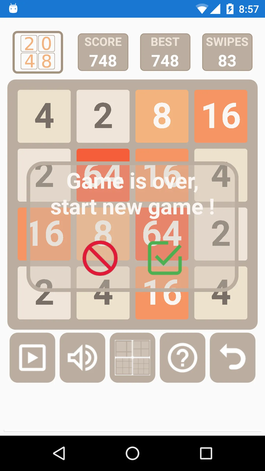 A 2048 Puzzle | Indus Appstore | Screenshot