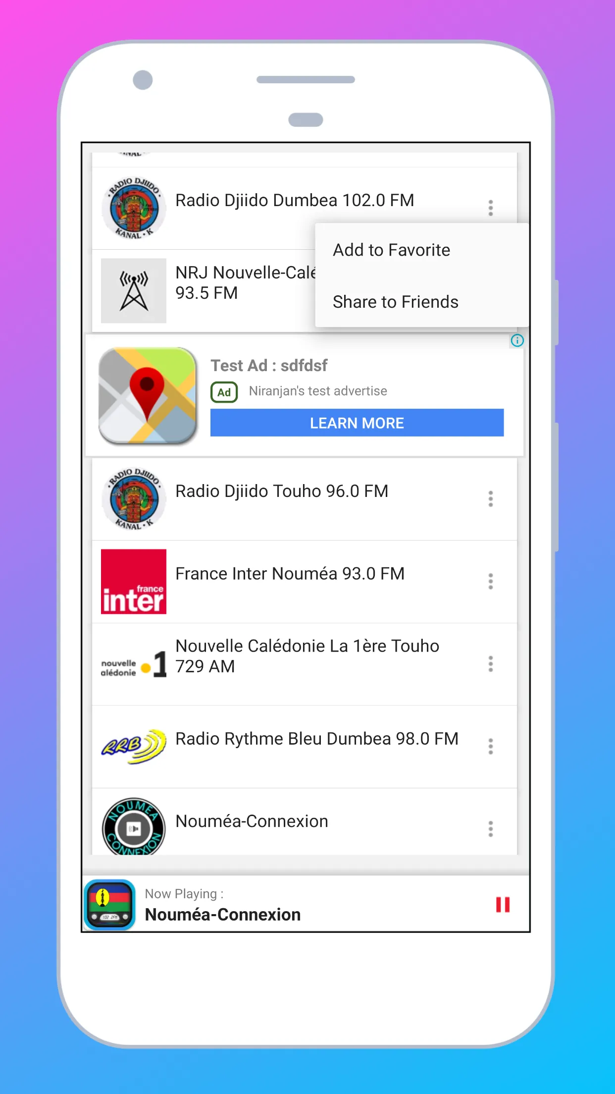 Radio NewCaledonia FM + Online | Indus Appstore | Screenshot