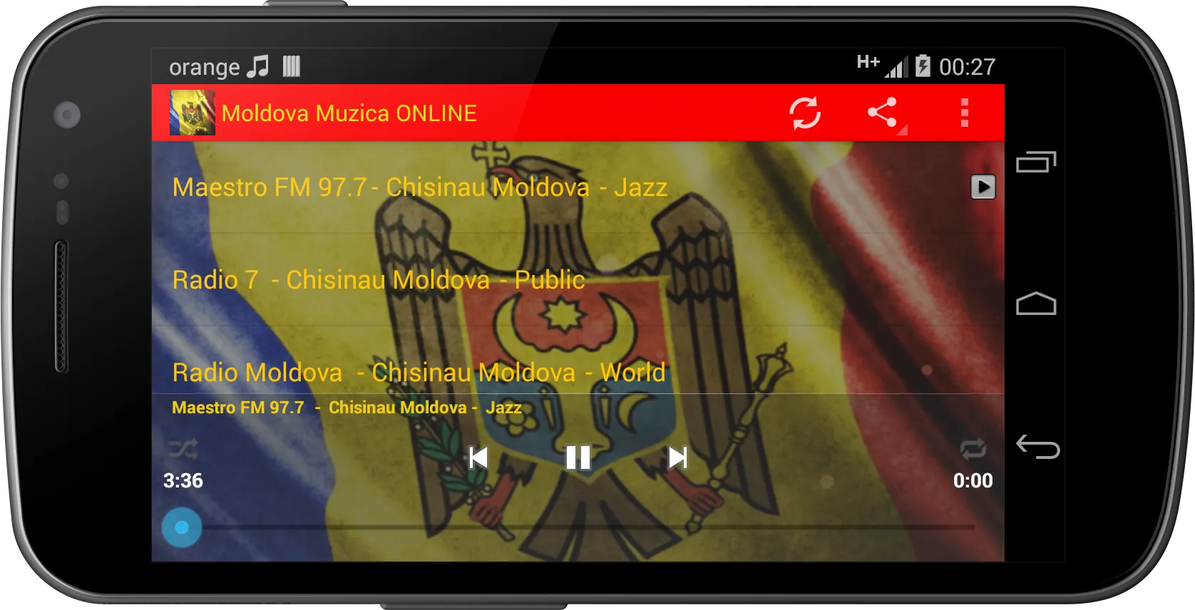 Moldova Muzica Online | Indus Appstore | Screenshot