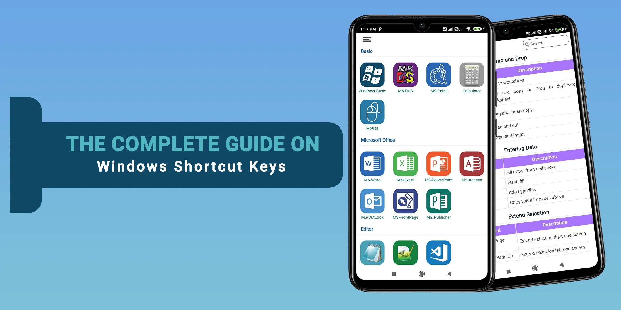 Basic keyboard shortcuts keys | Indus Appstore | Screenshot