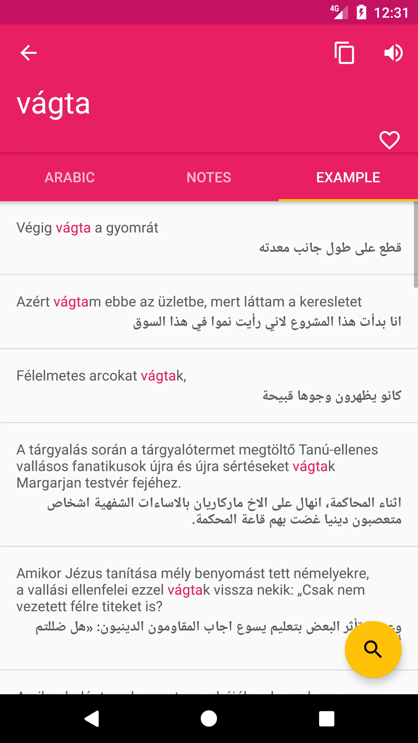 Arabic Hungarian Dictionary | Indus Appstore | Screenshot