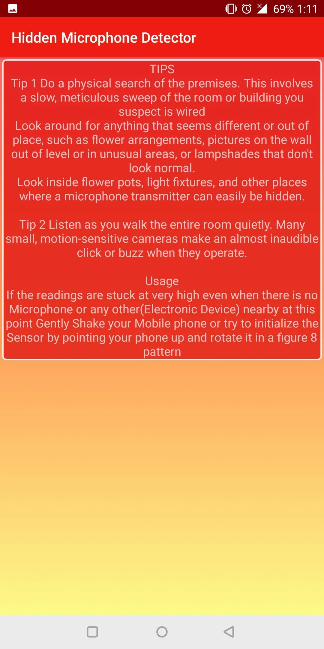 Hidden Microphone Detector | Indus Appstore | Screenshot