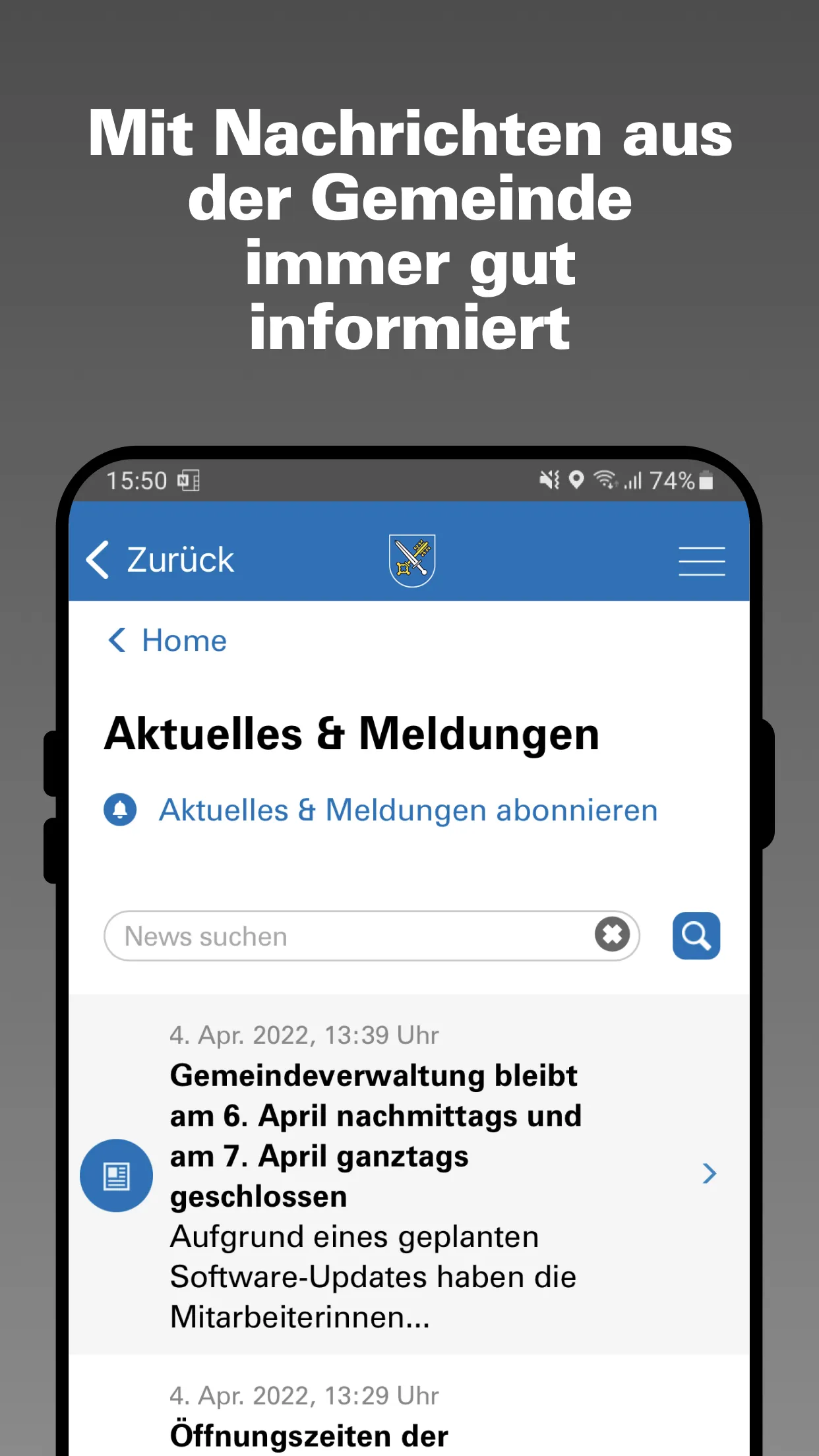 Gemeinde Allschwil | Indus Appstore | Screenshot