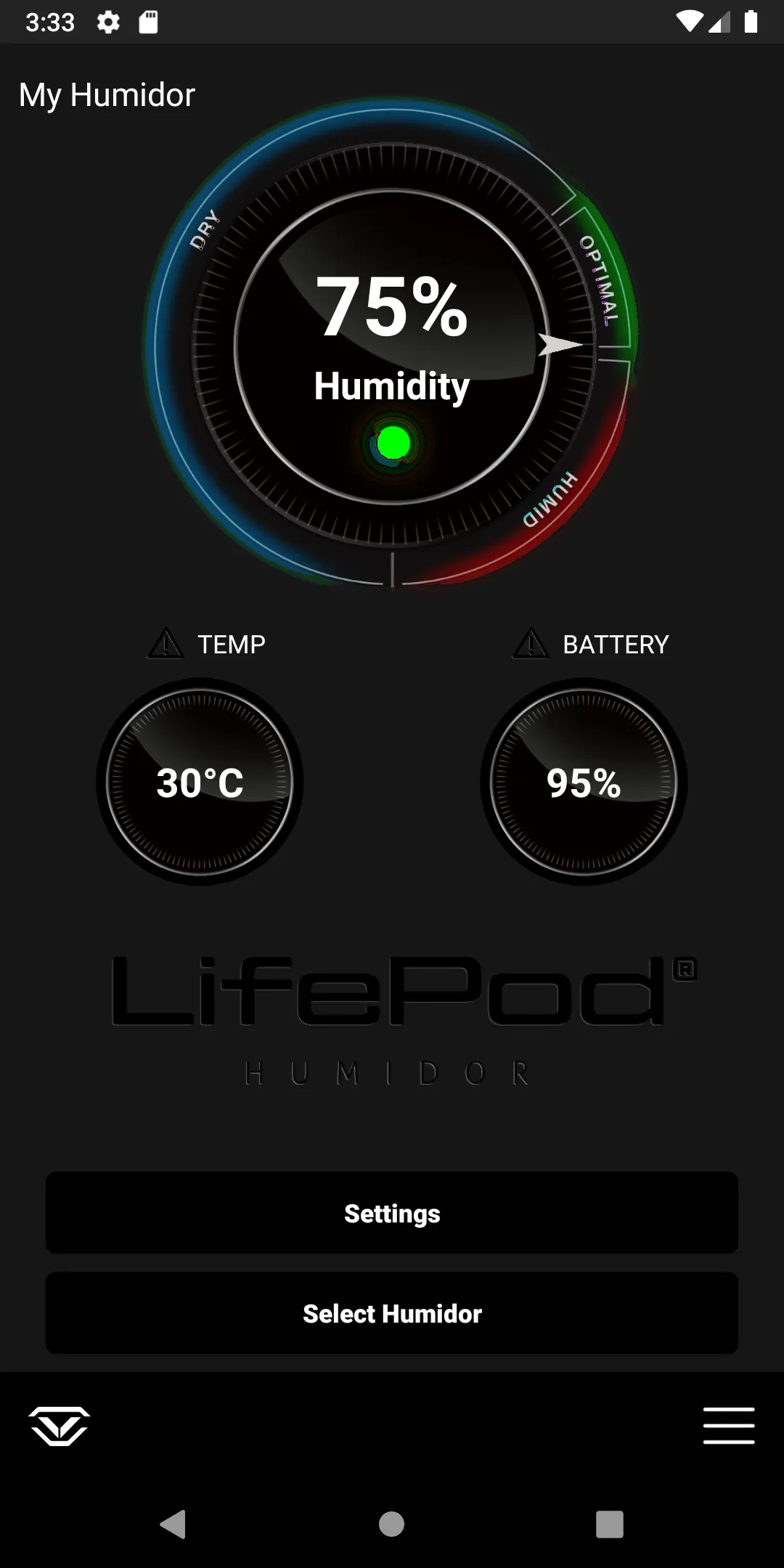 Vaultek LifePod Humidor | Indus Appstore | Screenshot