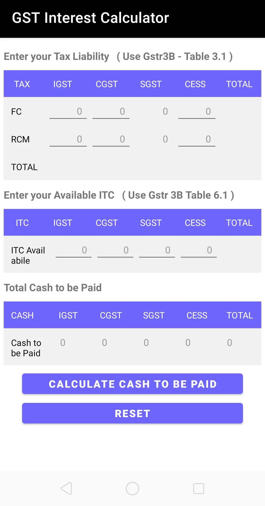 GST Interest Calculator | Indus Appstore | Screenshot