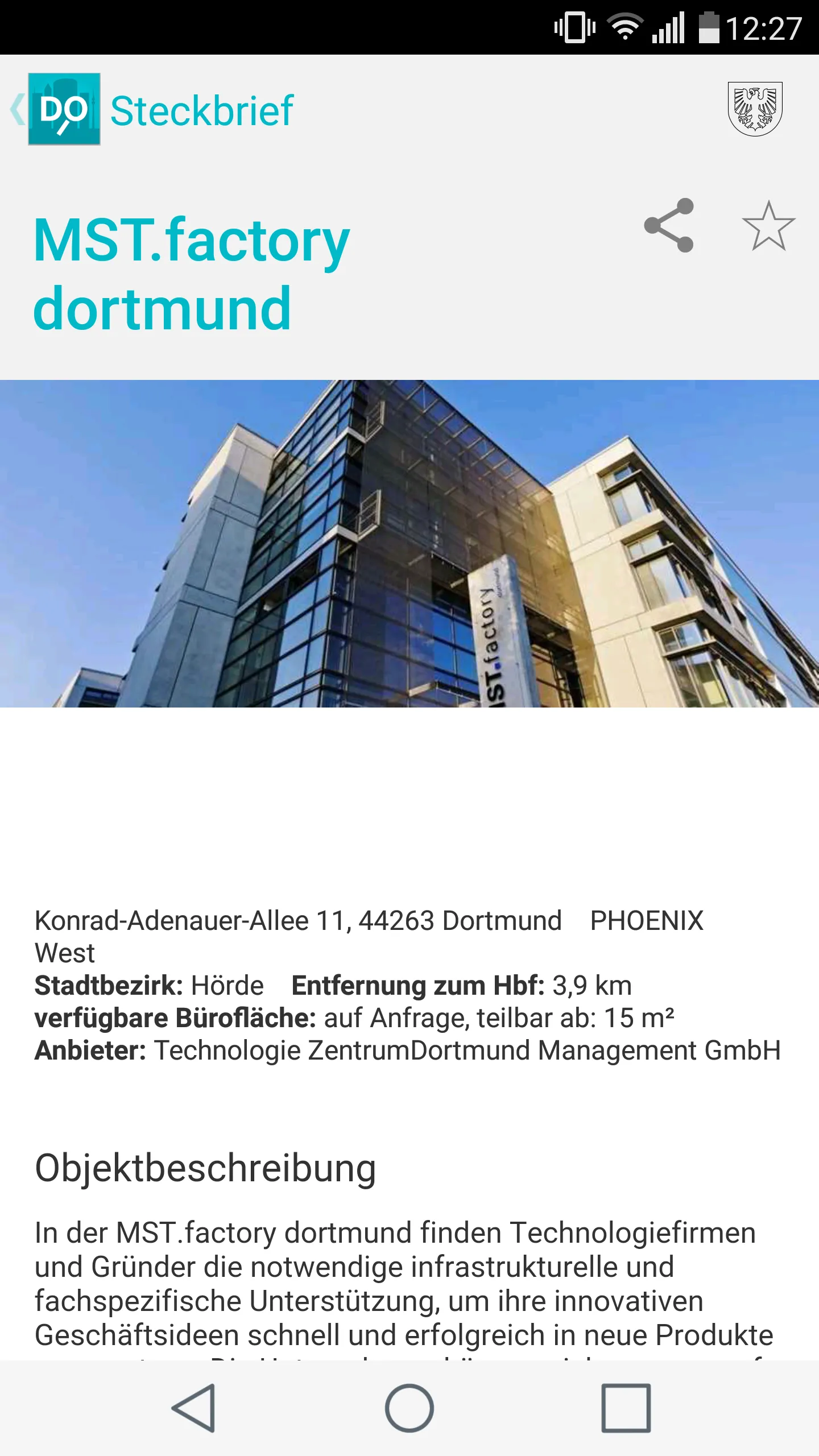 Dortmunder Immobilien App | Indus Appstore | Screenshot