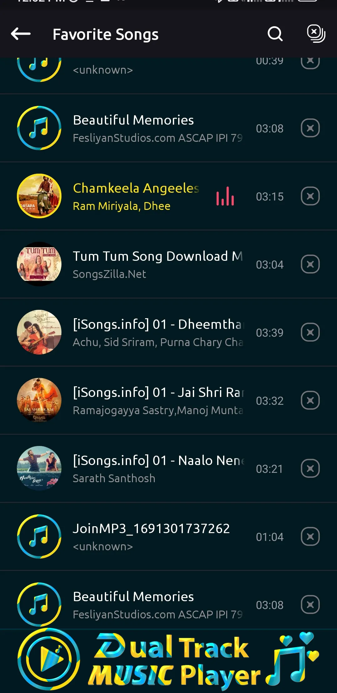 Dual Track Music & MP3 Player | Indus Appstore | Screenshot