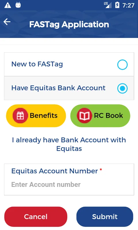 Equitas FASTag App | Indus Appstore | Screenshot