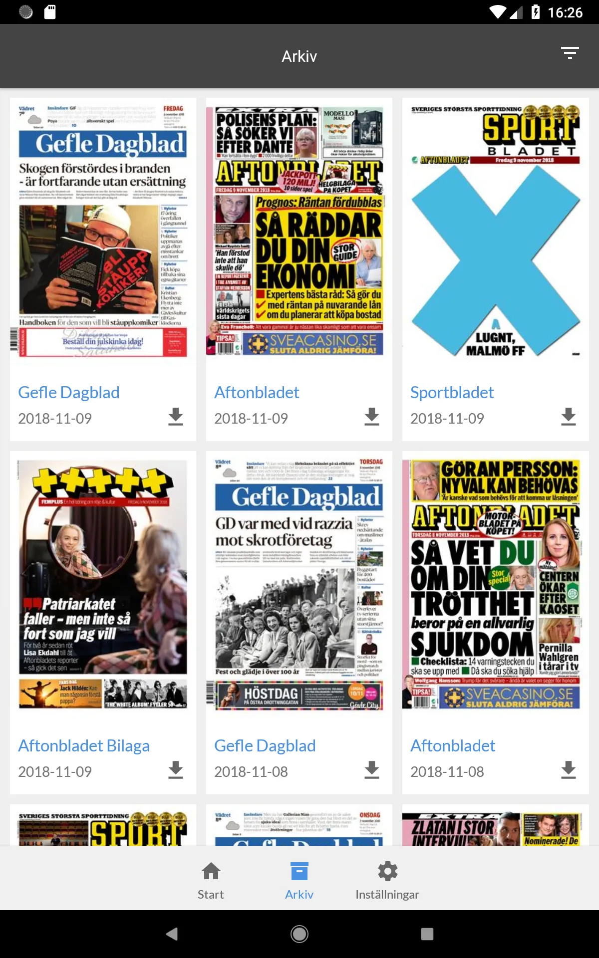 Gefle Dagblad e-tidning | Indus Appstore | Screenshot