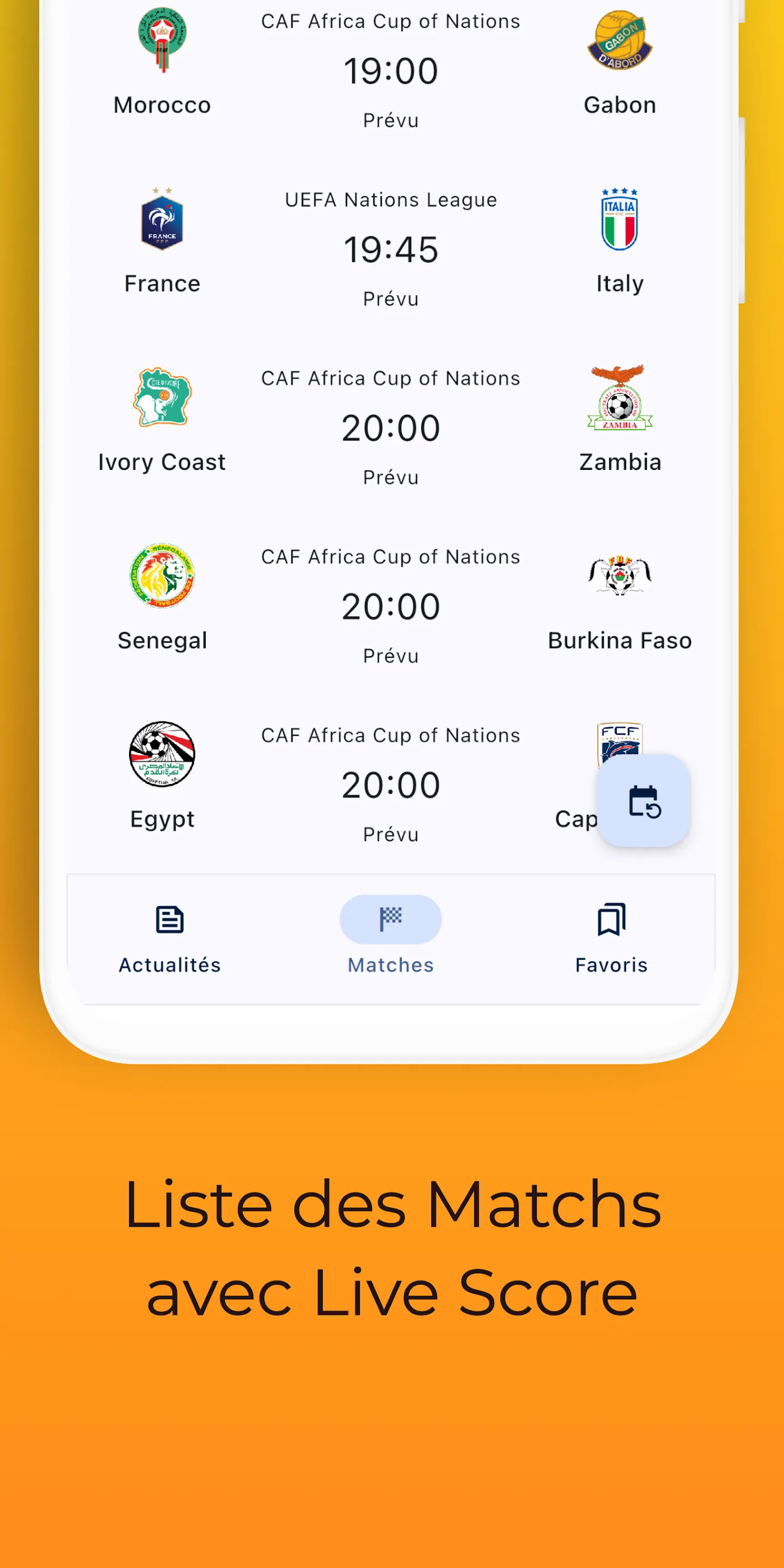 Africa Football - Live score | Indus Appstore | Screenshot