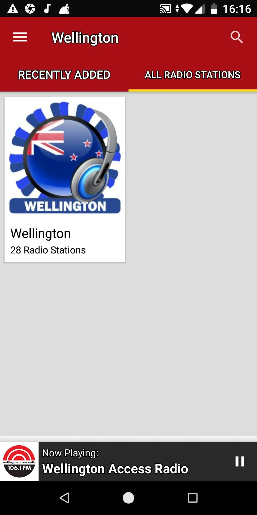 Wellington Radio Stations | Indus Appstore | Screenshot