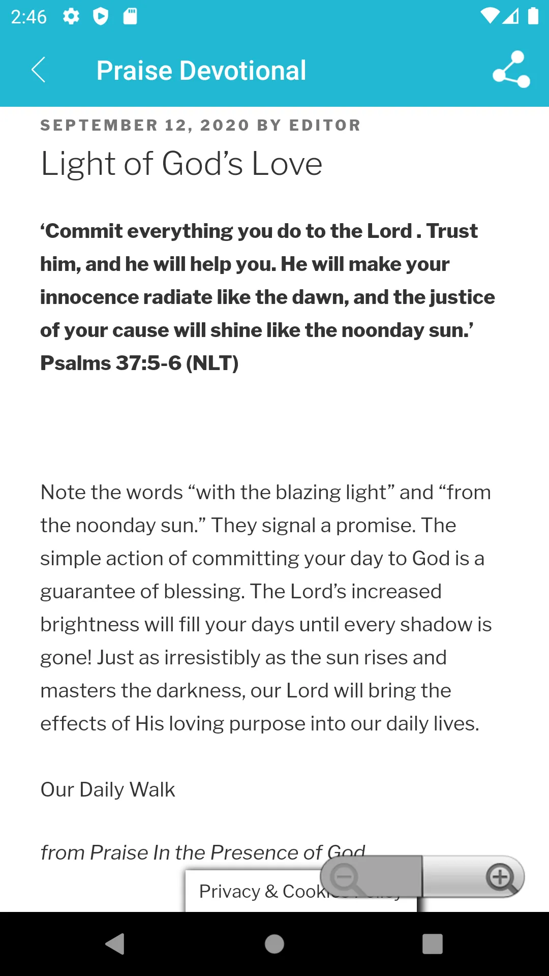 Daily Praise Devotional | Indus Appstore | Screenshot