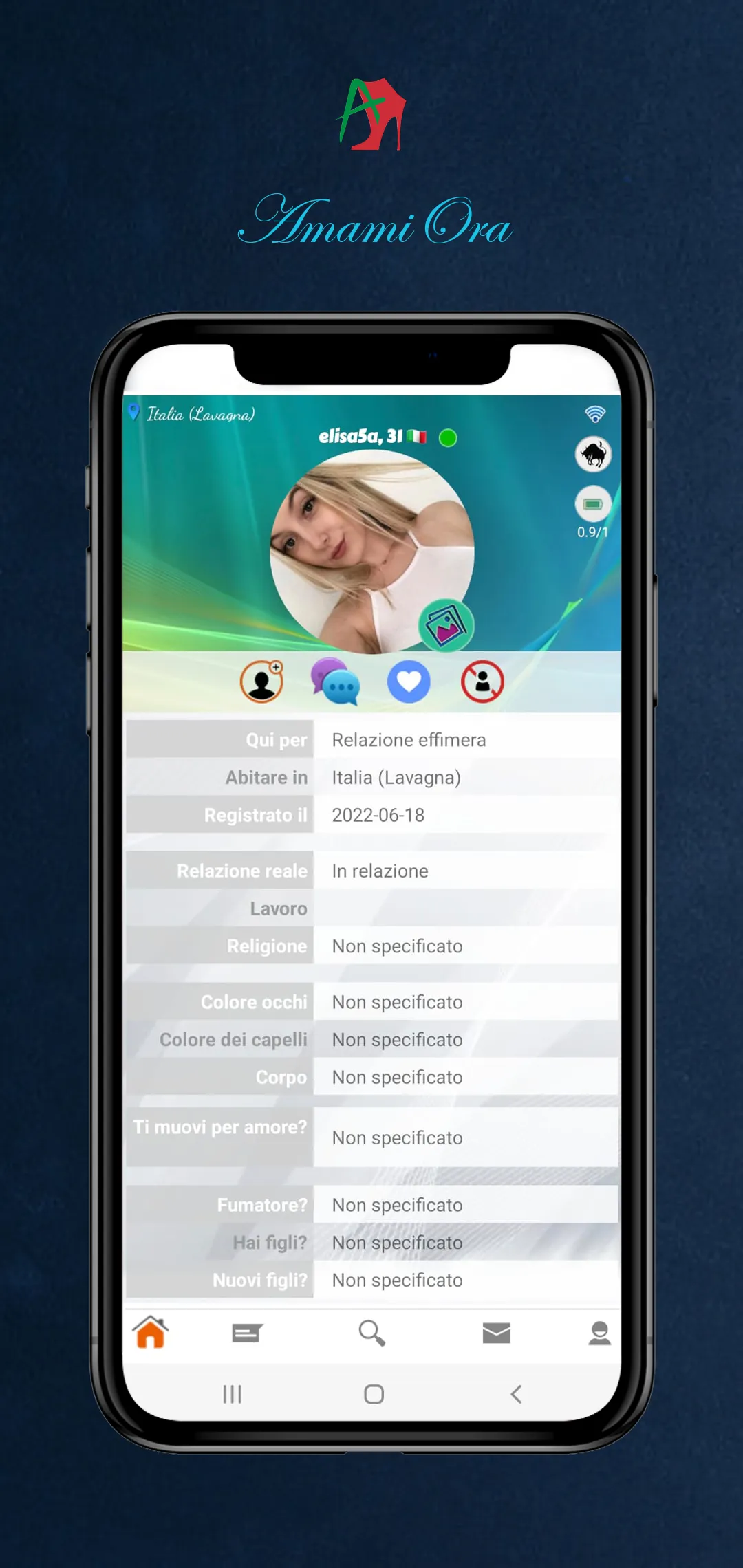 AmamiOra - Italian Dating | Indus Appstore | Screenshot