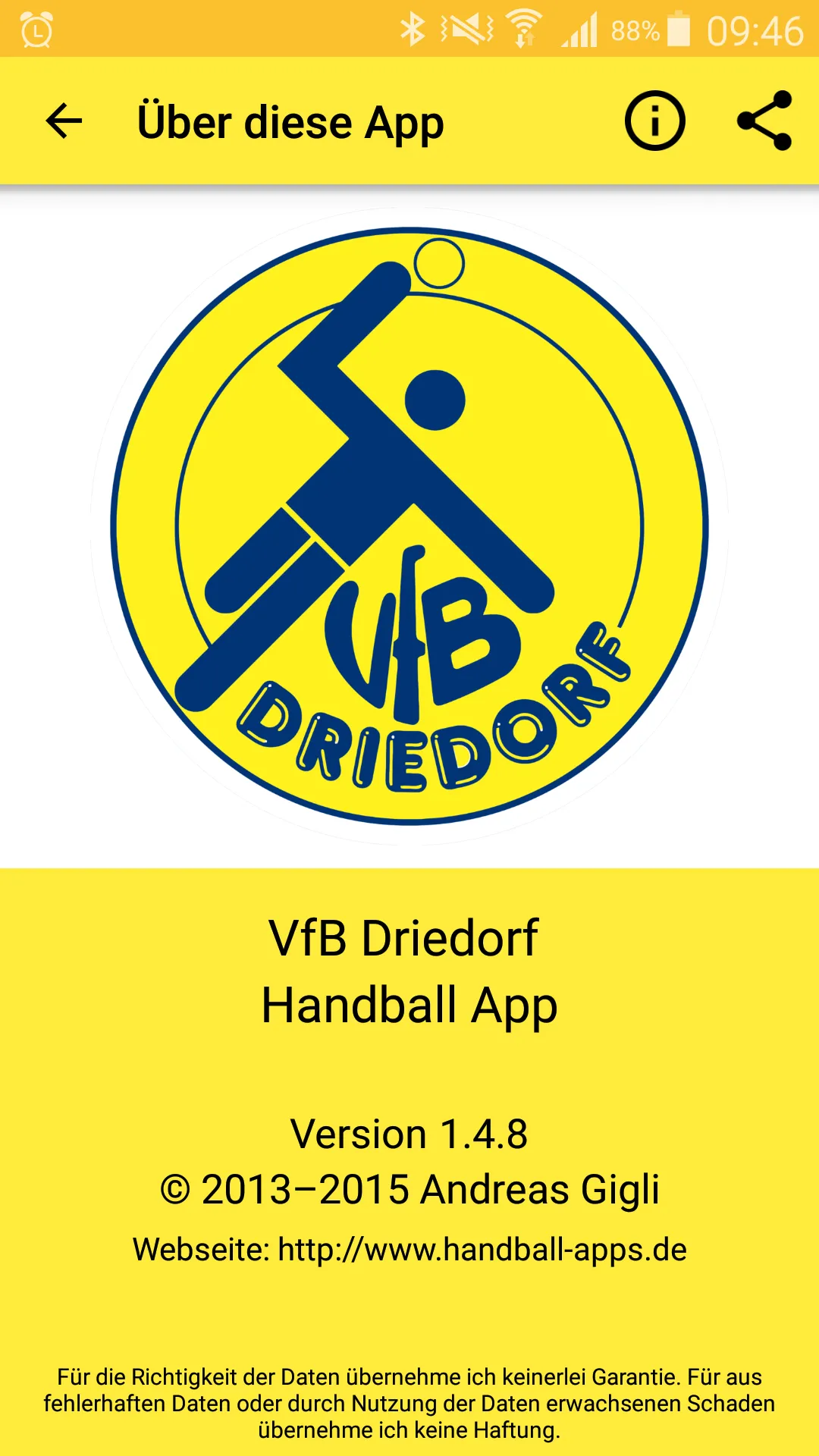 VfB Driedorf Handball | Indus Appstore | Screenshot