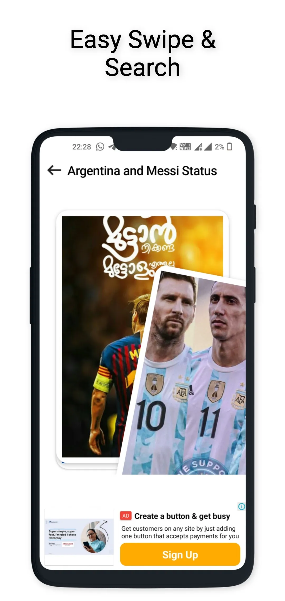 Argentina & Messi Status Video | Indus Appstore | Screenshot