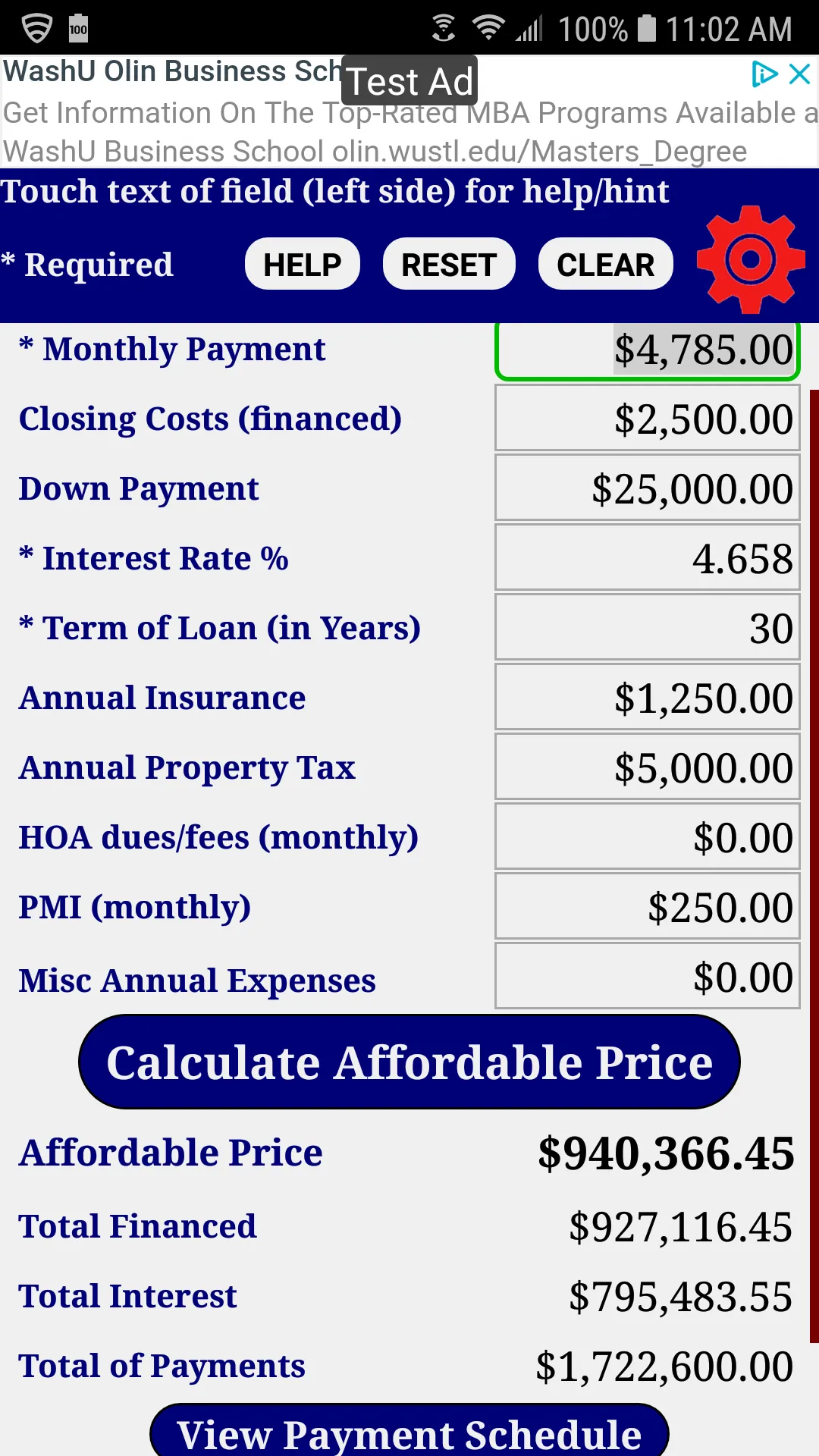 Mortgage Payment Calculator | Indus Appstore | Screenshot