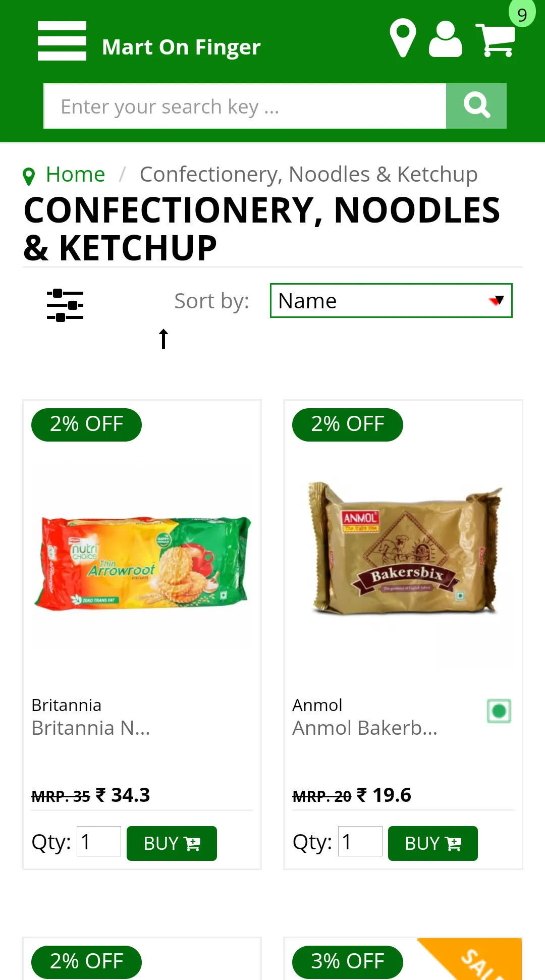 Mart on Finger Online Grocery | Indus Appstore | Screenshot