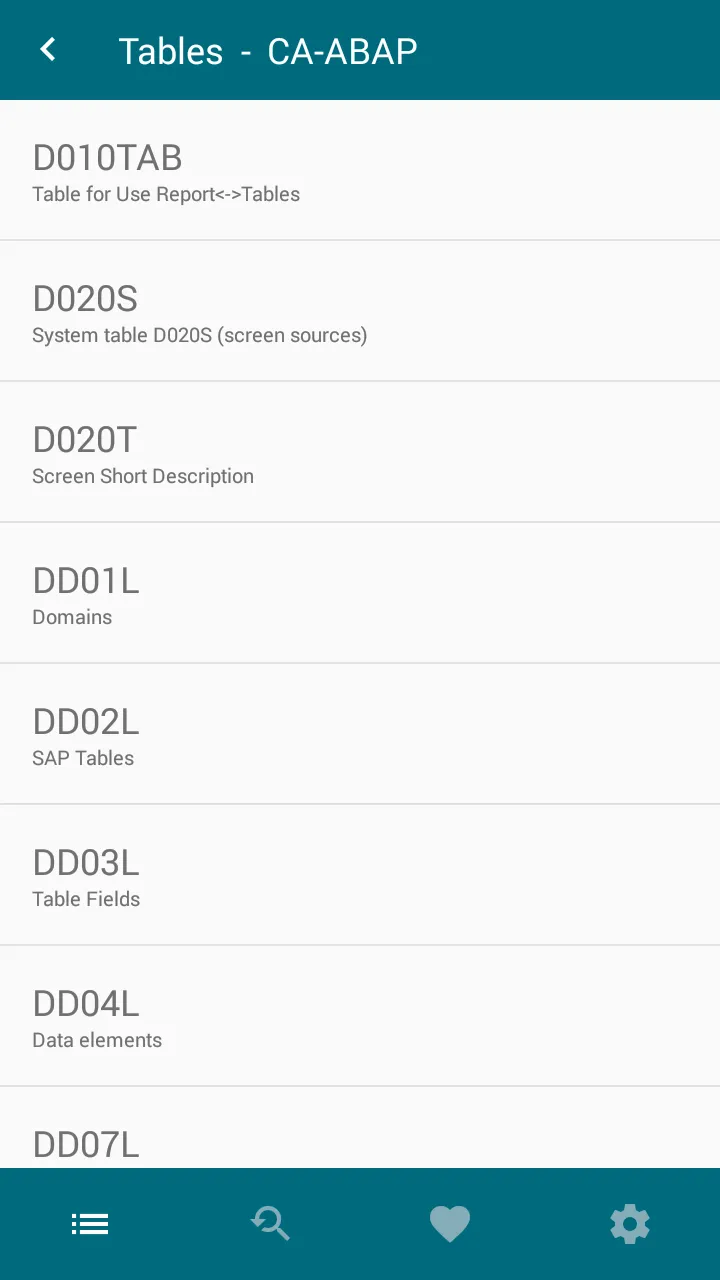 SAP Tables | Indus Appstore | Screenshot