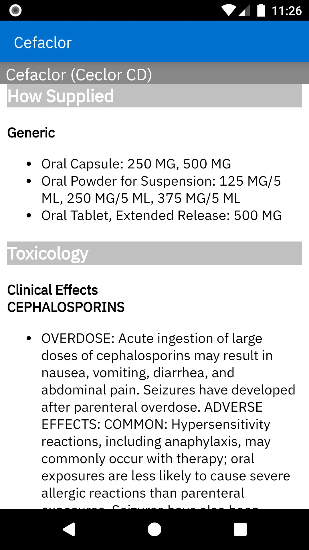 Micromedex Drug Reference | Indus Appstore | Screenshot