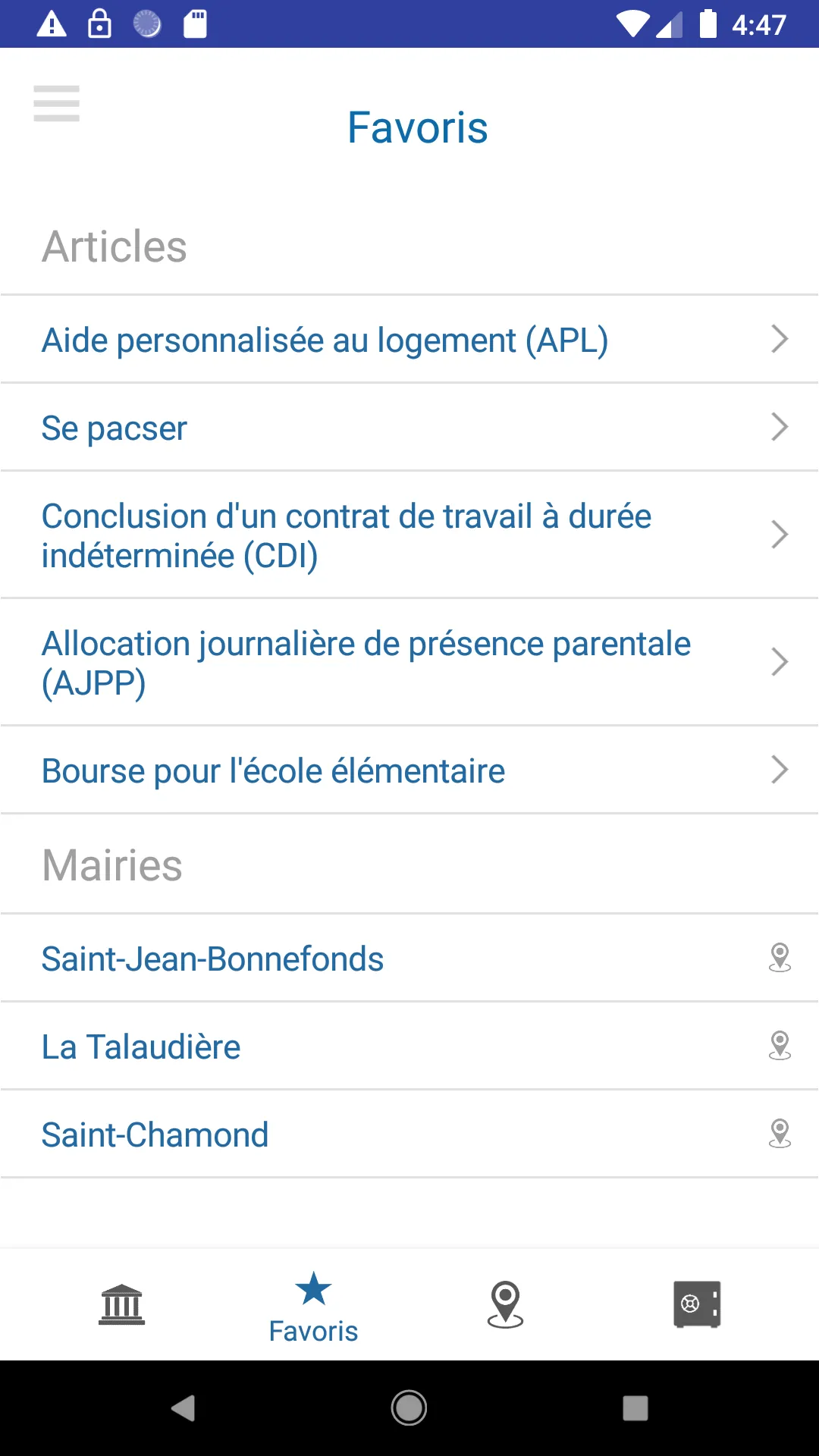 Mes démarches - Vos droits | Indus Appstore | Screenshot