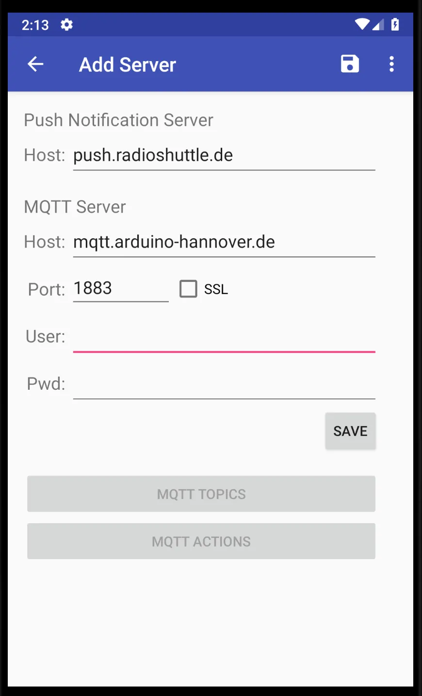 MQTT Push Client | Indus Appstore | Screenshot