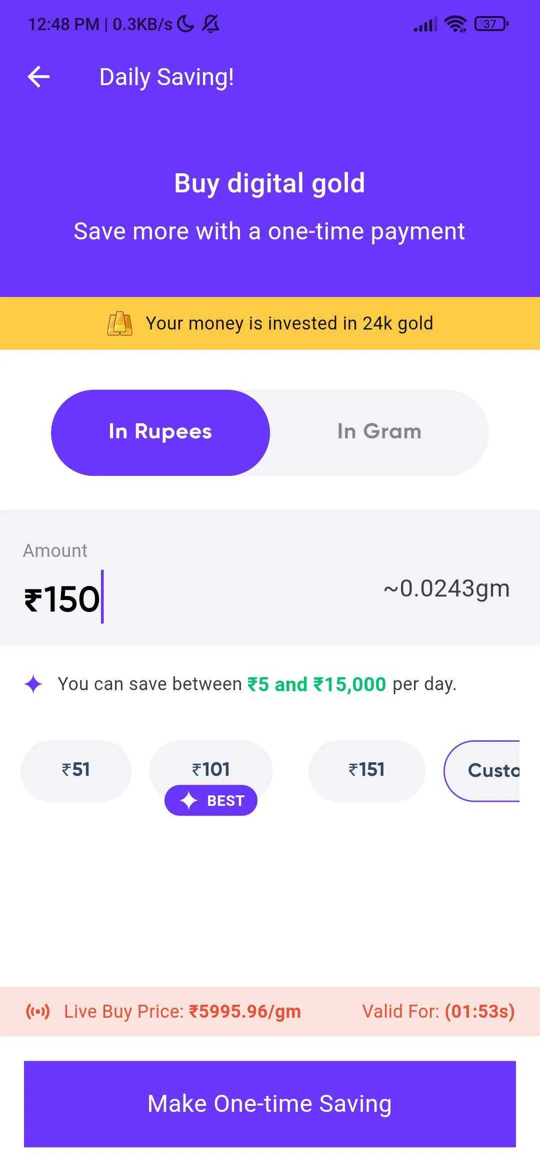 Save Gold | Indus Appstore | Screenshot