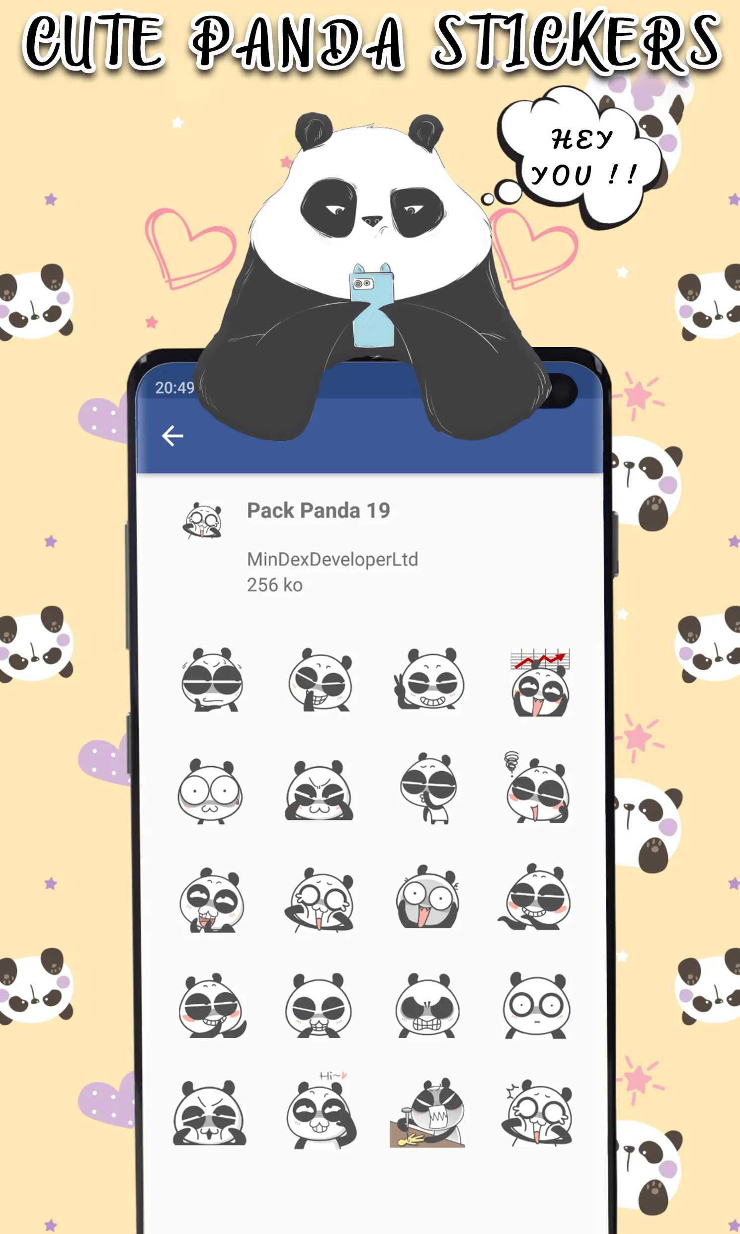 Animated Panda WhastickerApp | Indus Appstore | Screenshot