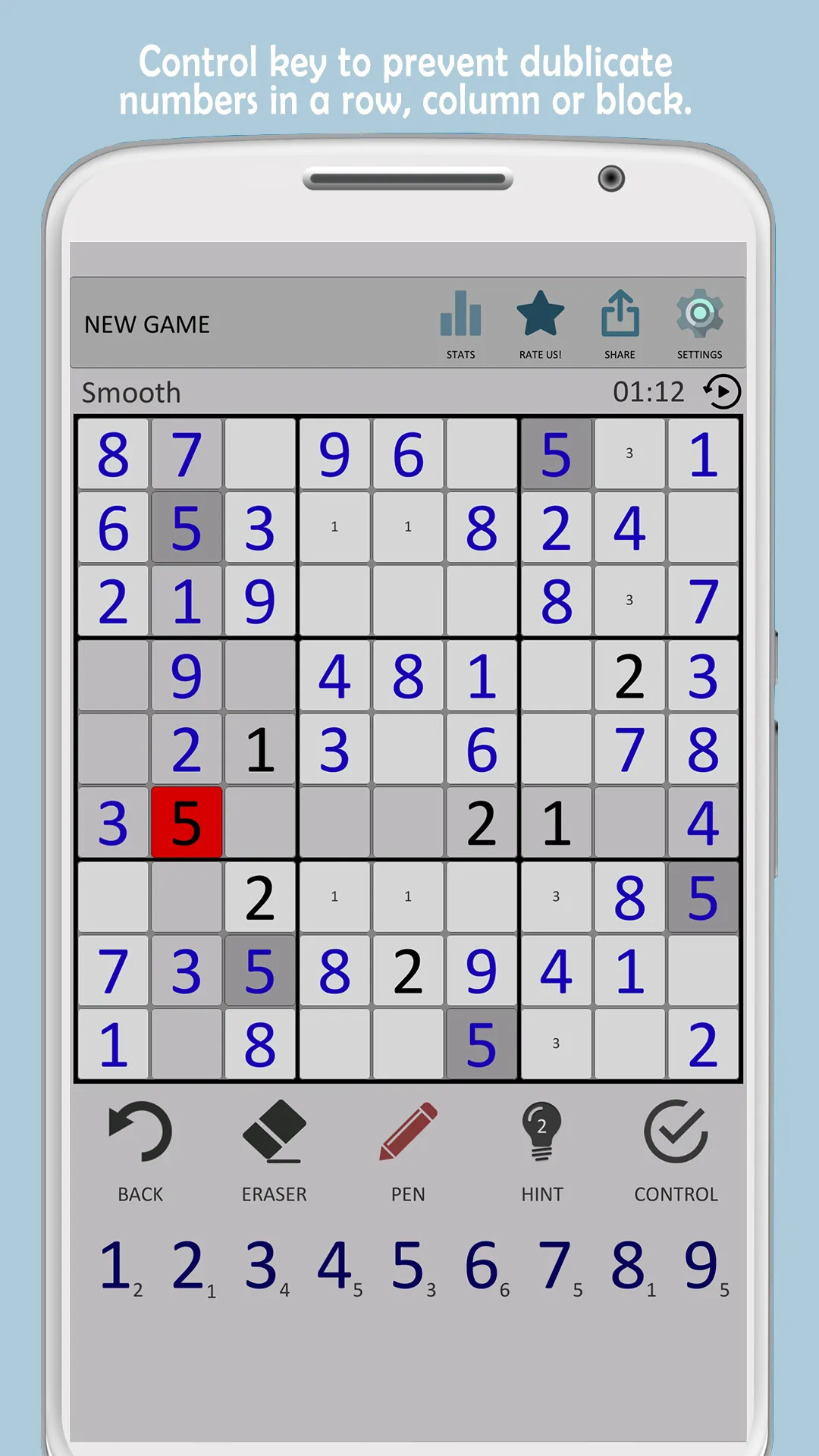 Classic Sudoku Numbers Puzzle | Indus Appstore | Screenshot