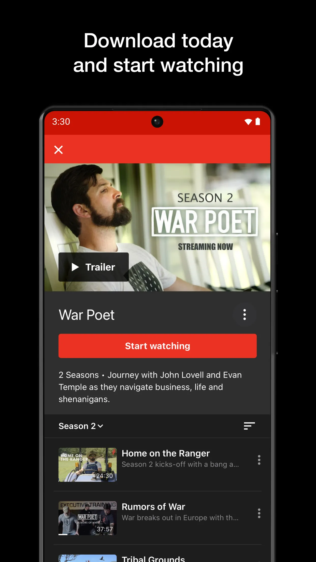 Warrior Poet Society Network | Indus Appstore | Screenshot