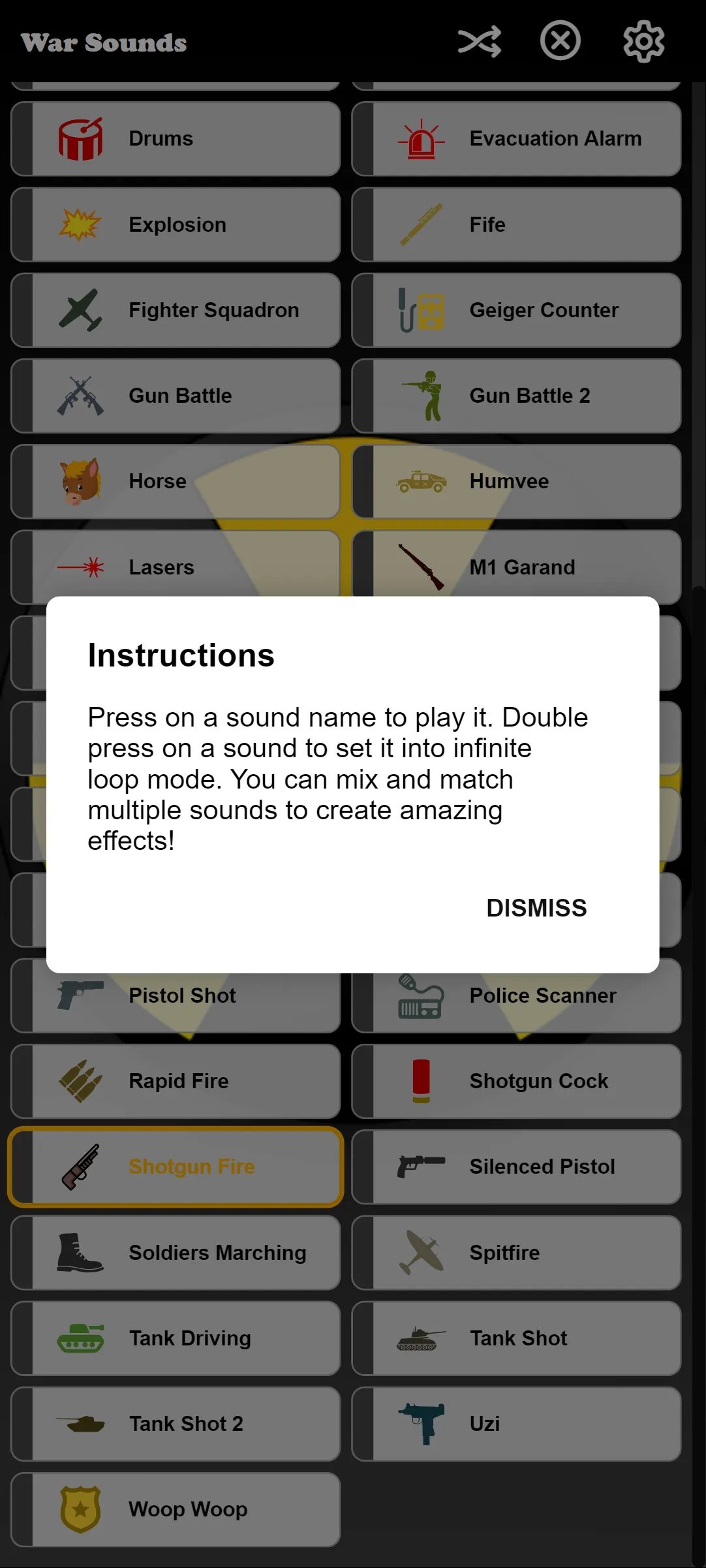 War Sounds | Indus Appstore | Screenshot