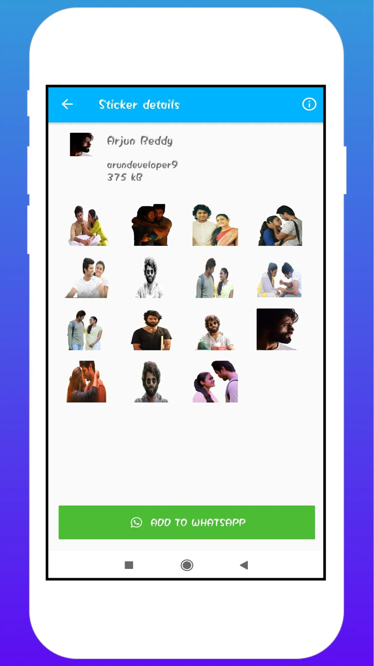 Vijay Deverakonda Stickers | Indus Appstore | Screenshot