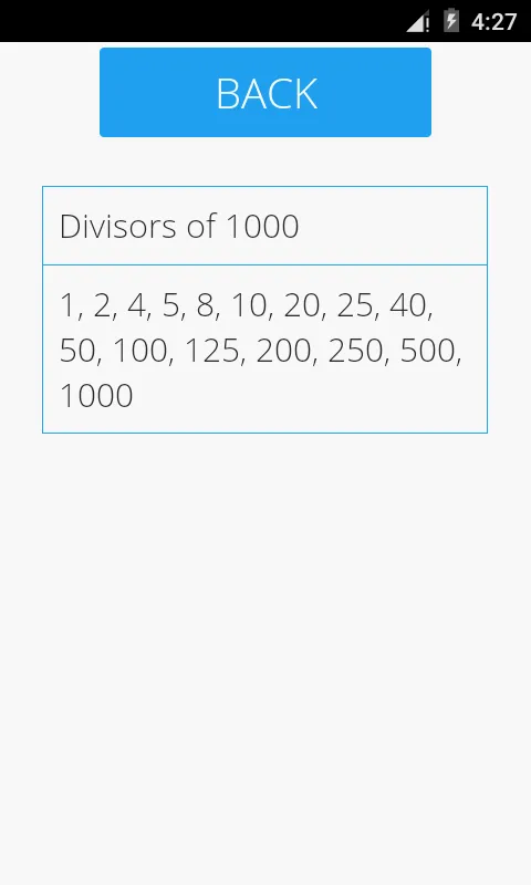 Divisors of a Number | Indus Appstore | Screenshot