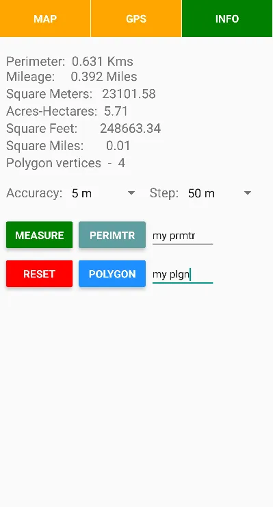 GPS recorder of polygon with a | Indus Appstore | Screenshot