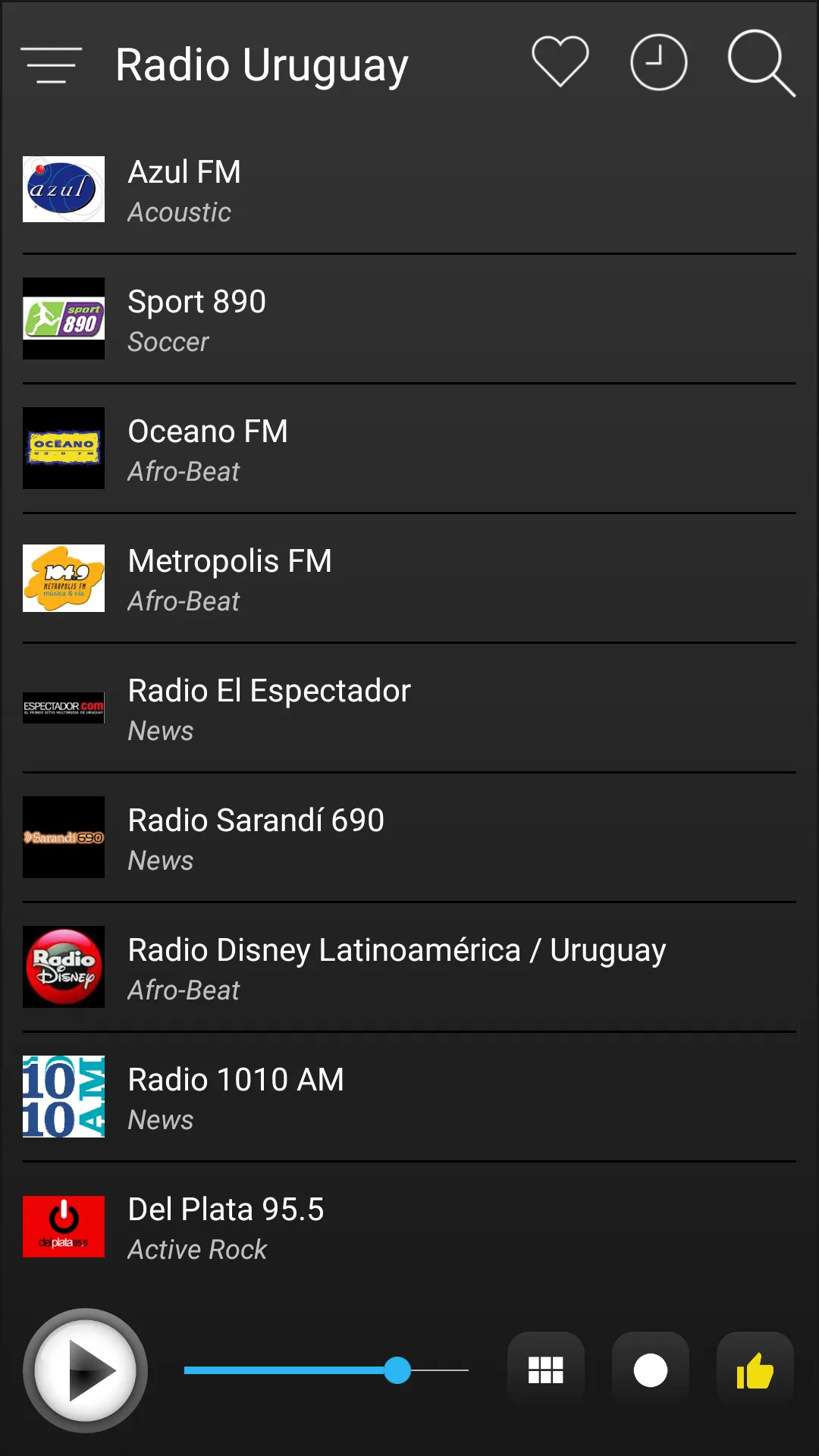 Uruguay Radio FM AM Music | Indus Appstore | Screenshot