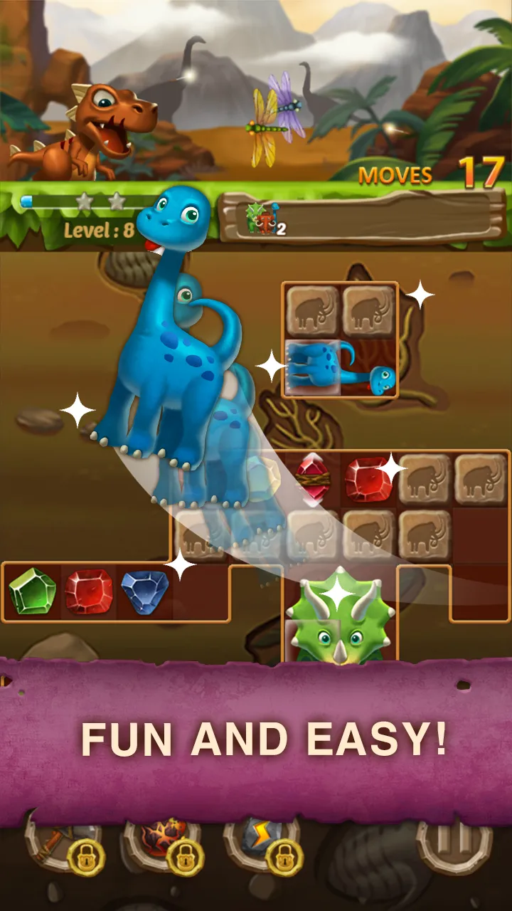 Jewels Dino Age: Match3 Puzzle | Indus Appstore | Screenshot