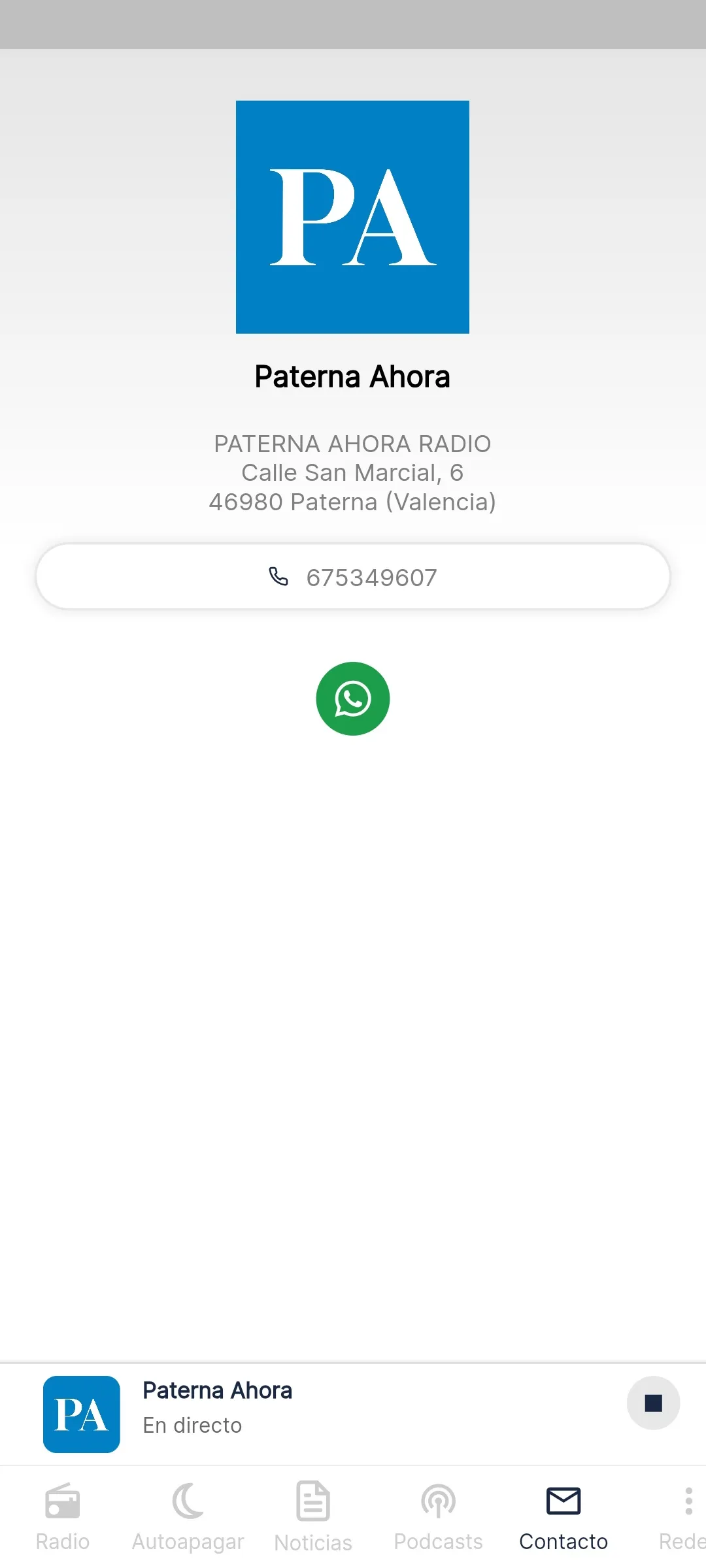 Paterna Ahora Radio | Indus Appstore | Screenshot