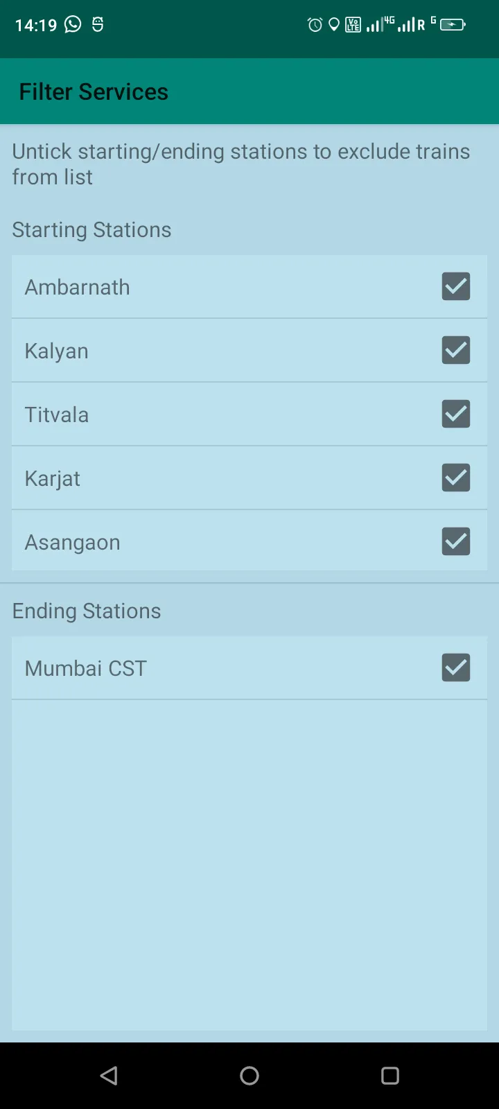 Mumbai Local Train Timetable | Indus Appstore | Screenshot