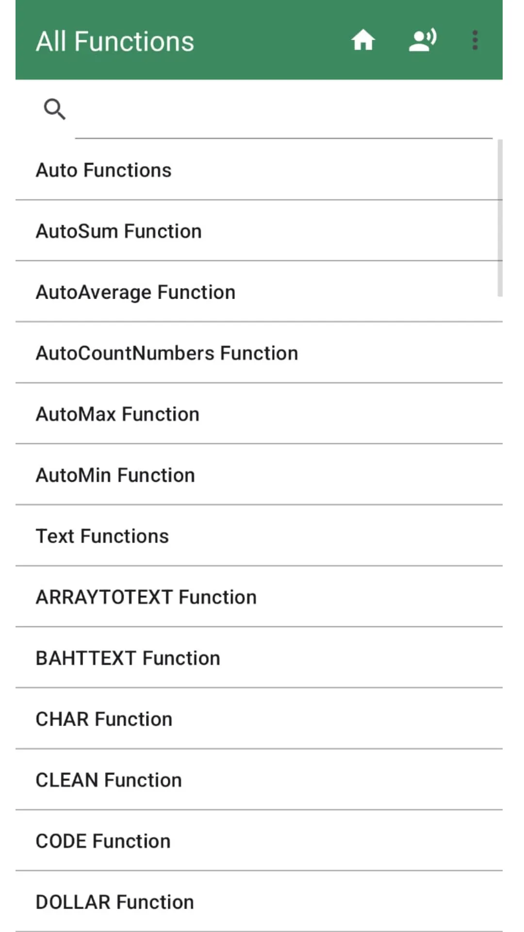 Spreadsheet Function & Formula | Indus Appstore | Screenshot