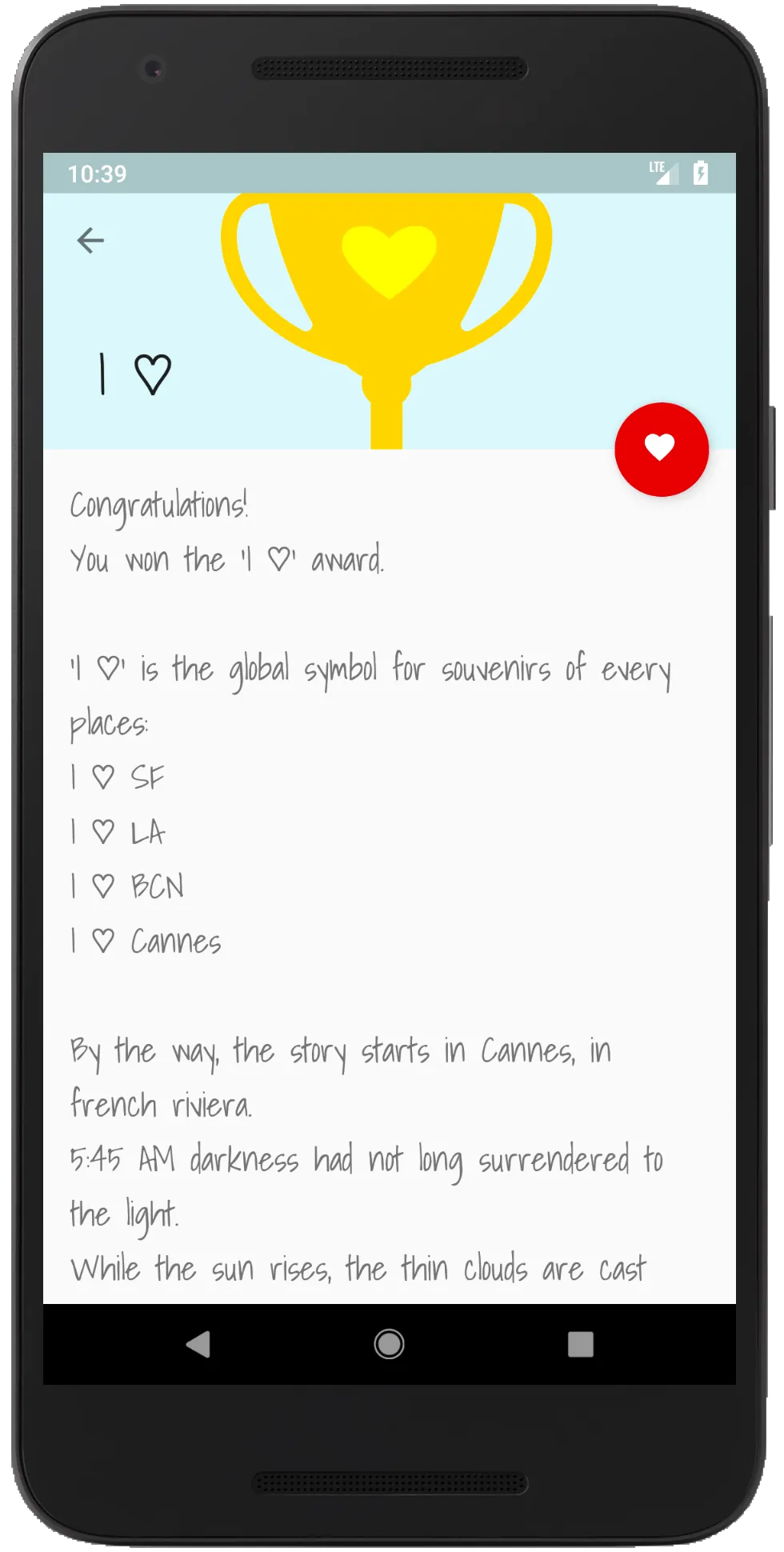 I Love - Poems and citations | Indus Appstore | Screenshot