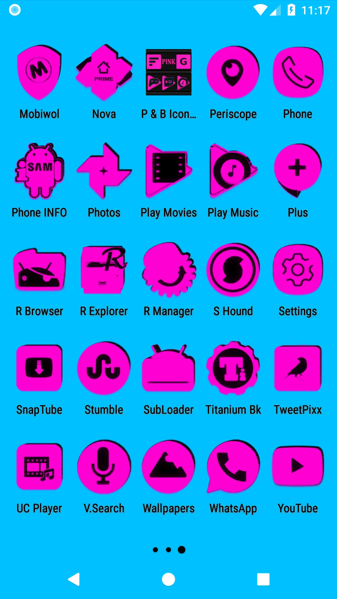 Pink and Black Icon Pack | Indus Appstore | Screenshot