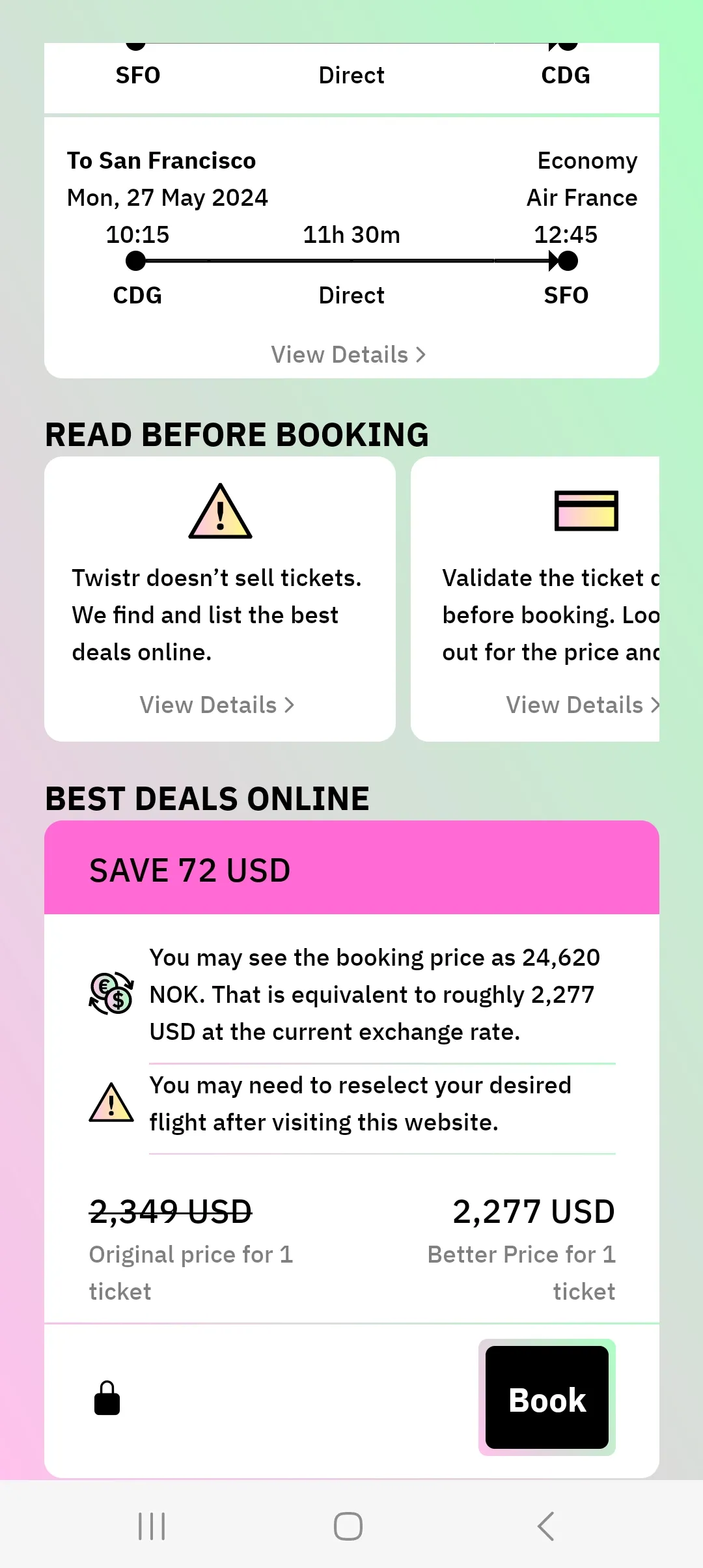 Twistr Flights: Great Deals | Indus Appstore | Screenshot