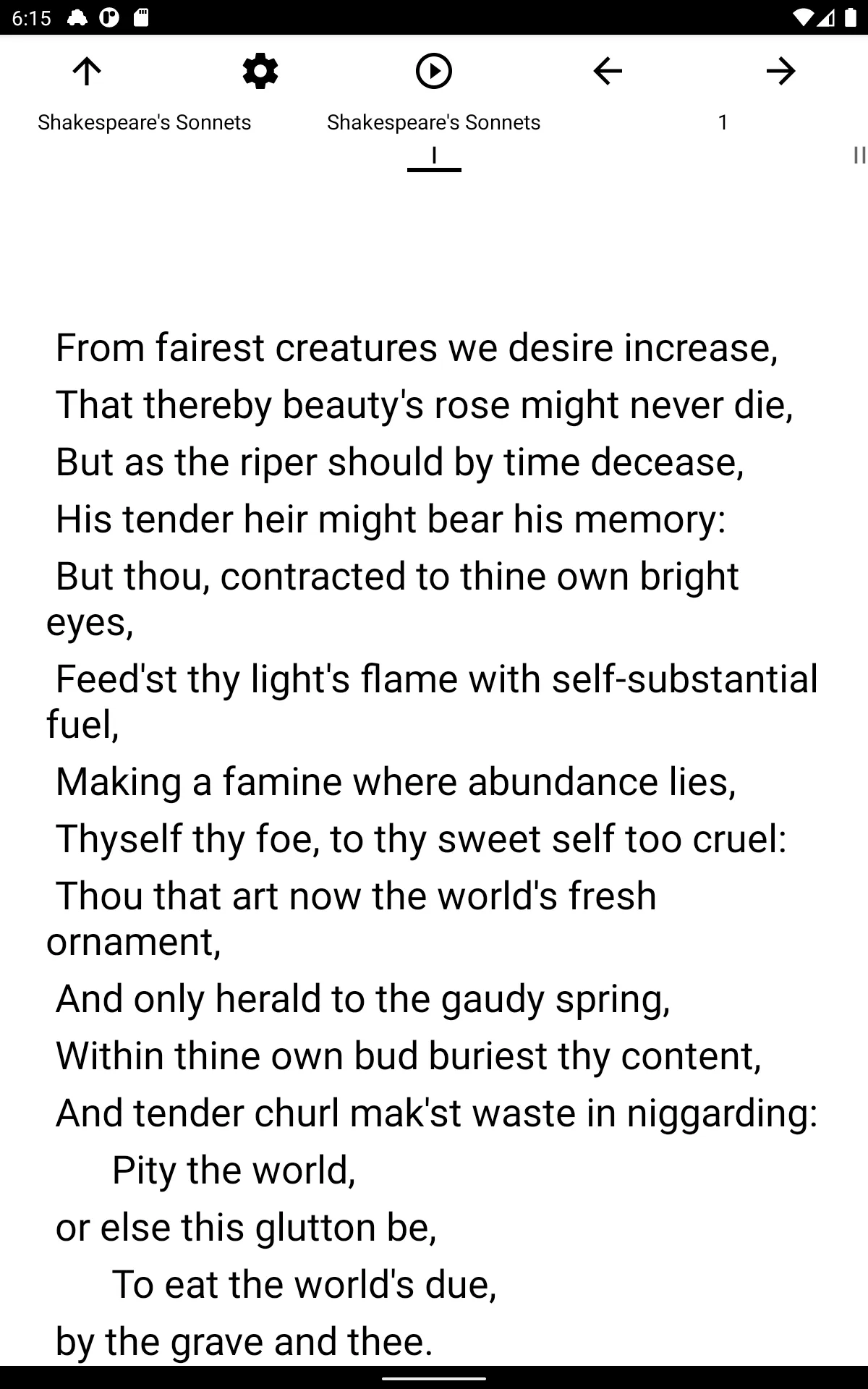 Book, Shakespeare's Sonnets | Indus Appstore | Screenshot