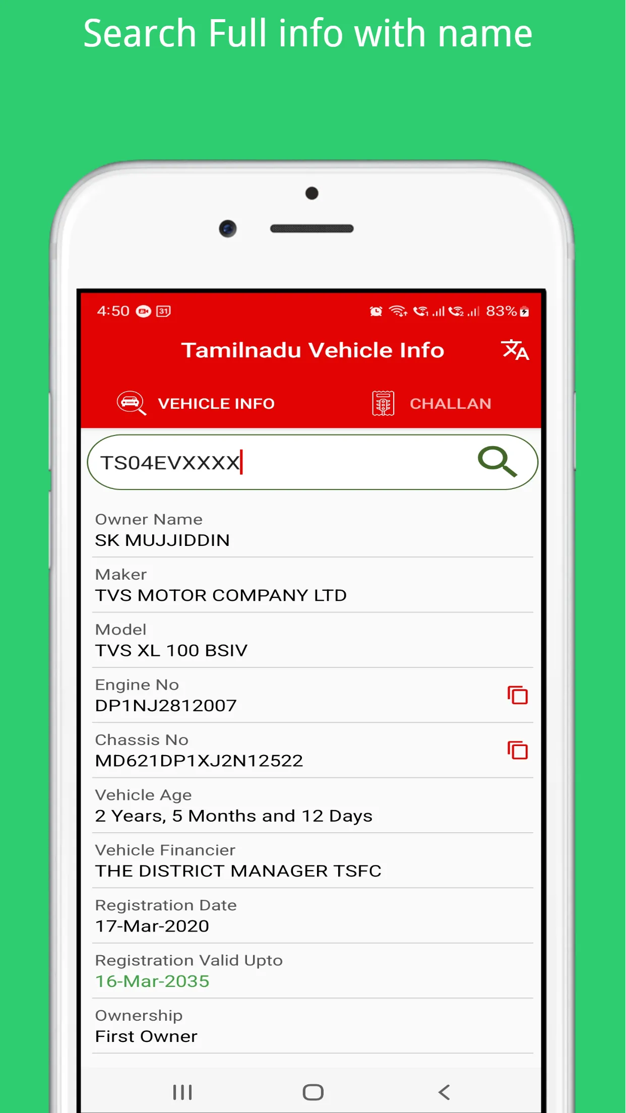 Tamilnadu Challan Info | Indus Appstore | Screenshot