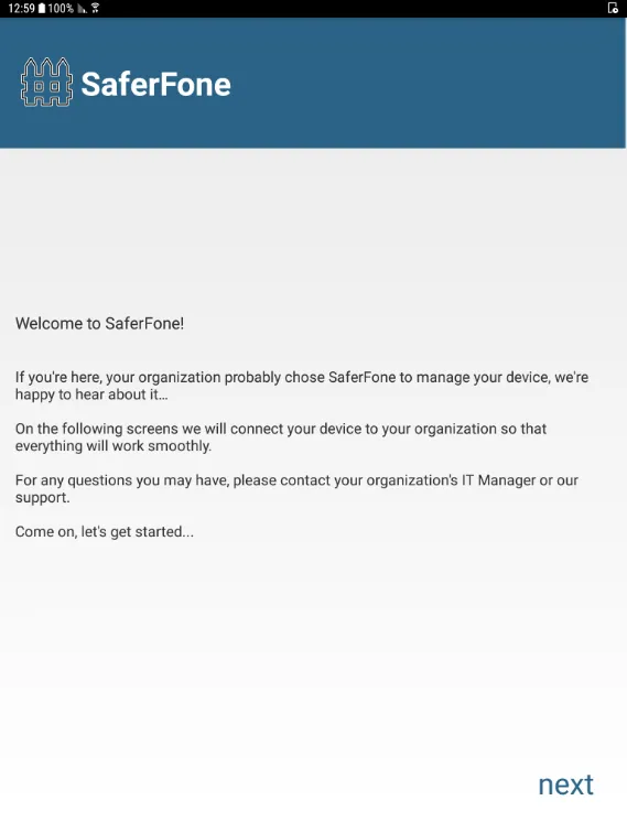 SaferFone EMM | Indus Appstore | Screenshot