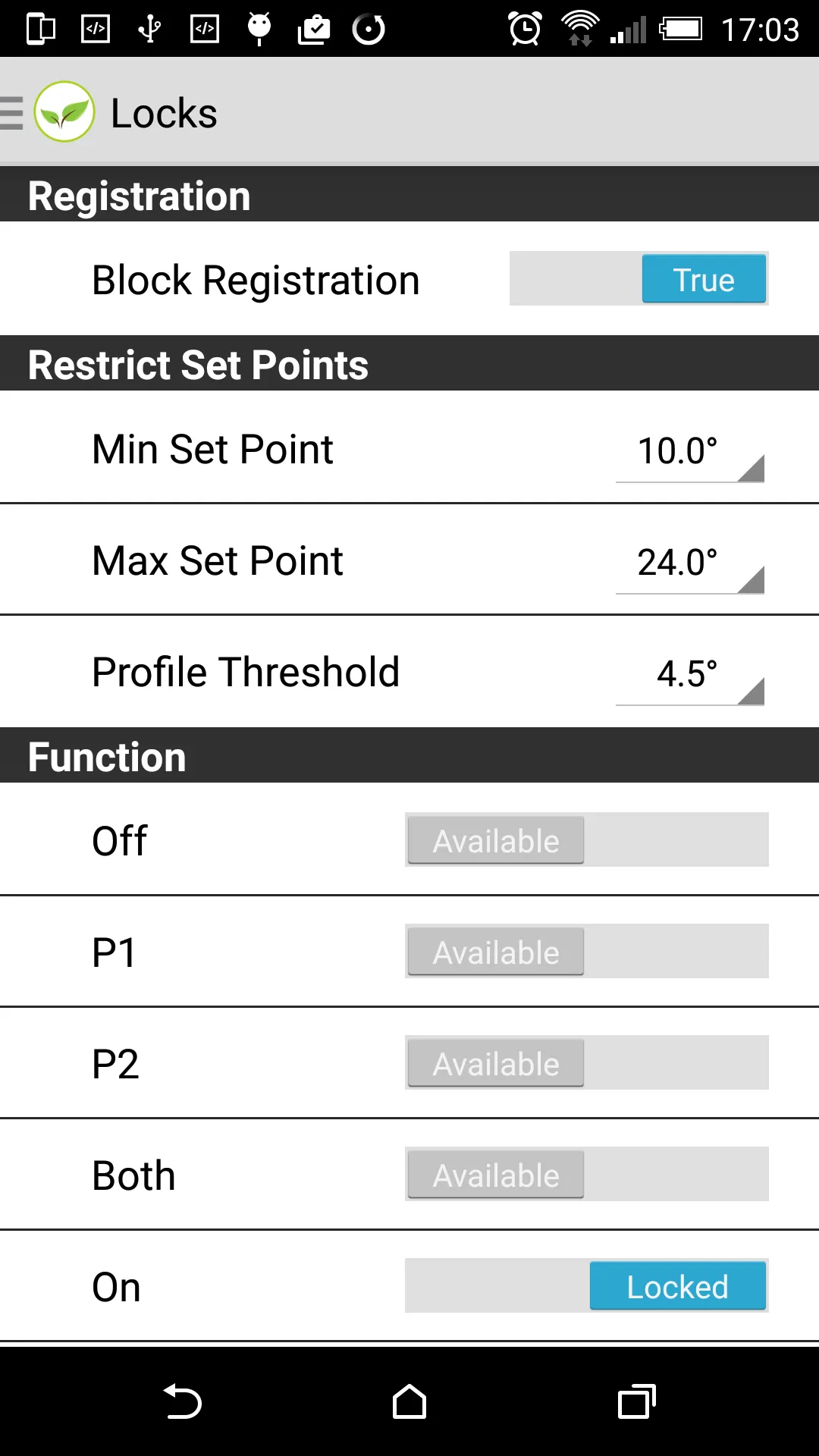 Home Automation Remote Heating | Indus Appstore | Screenshot